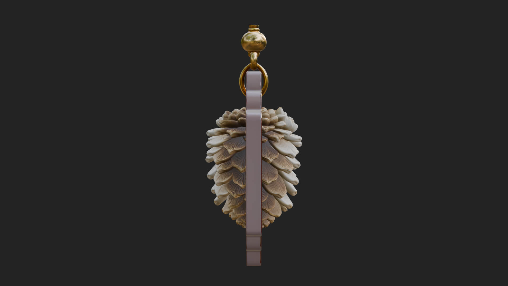 Pine Cone Frame Ornament Design 1 3D Print Model 3D Model