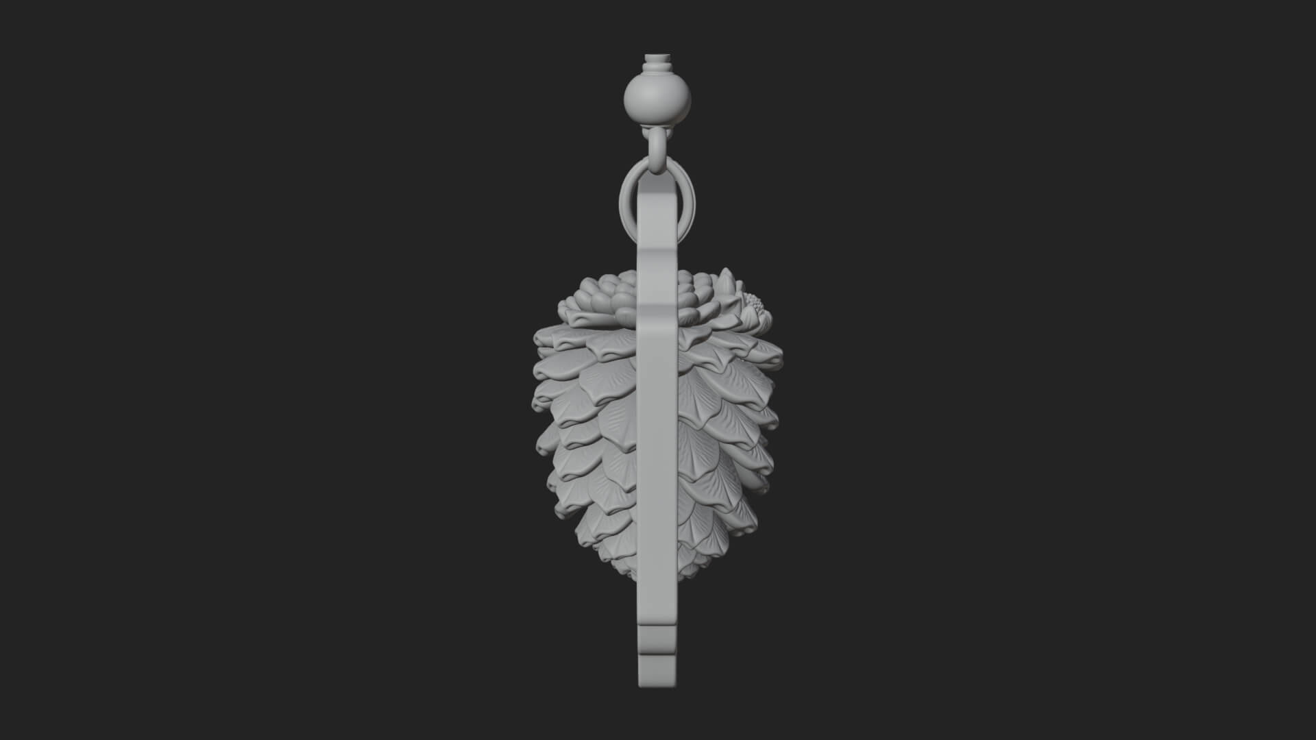 Pine Cone Frame Ornament Design 1 3D Print Model 3D Model