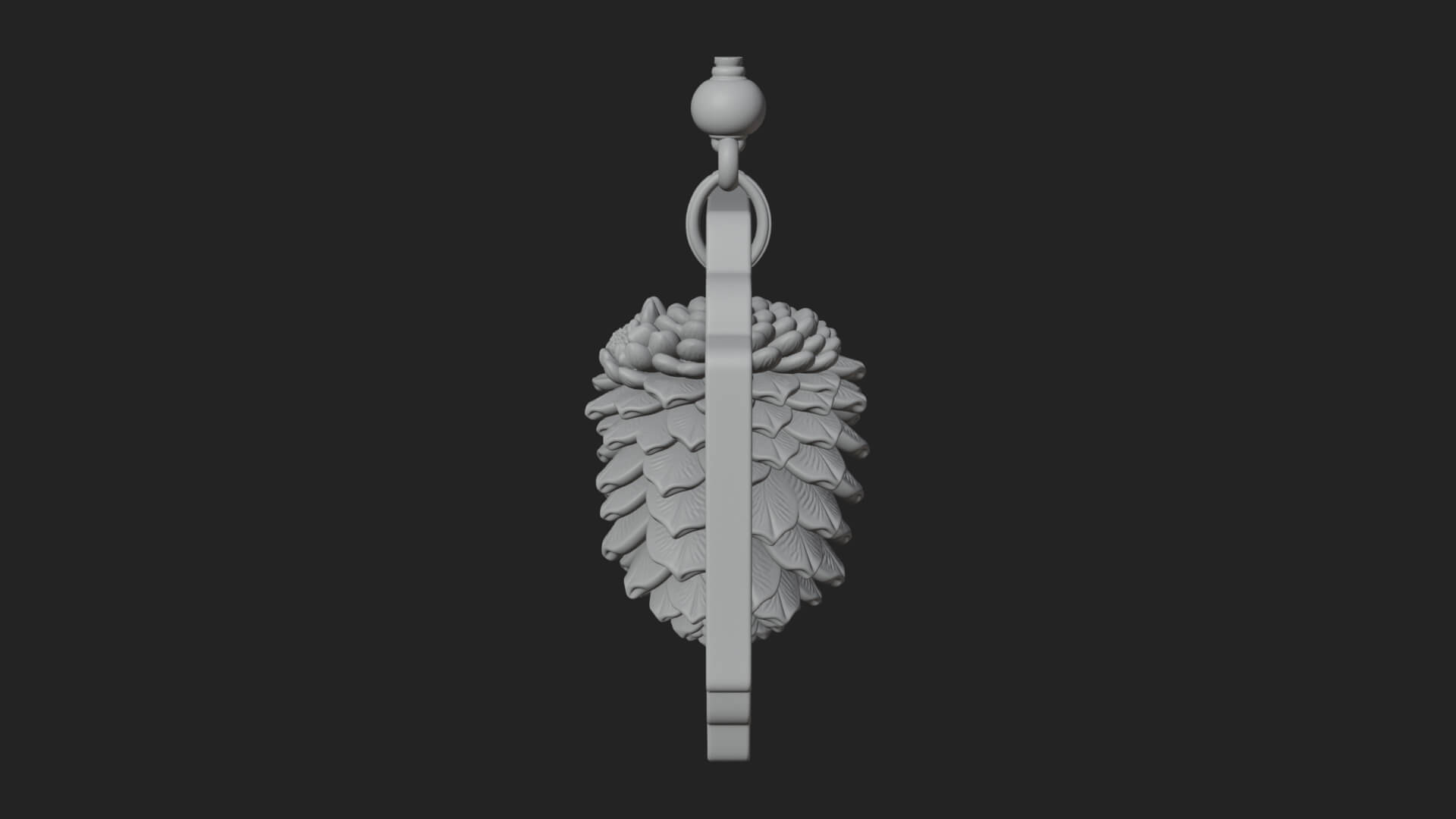Pine Cone Frame Ornament Design 1 3D Print Model 3D Model