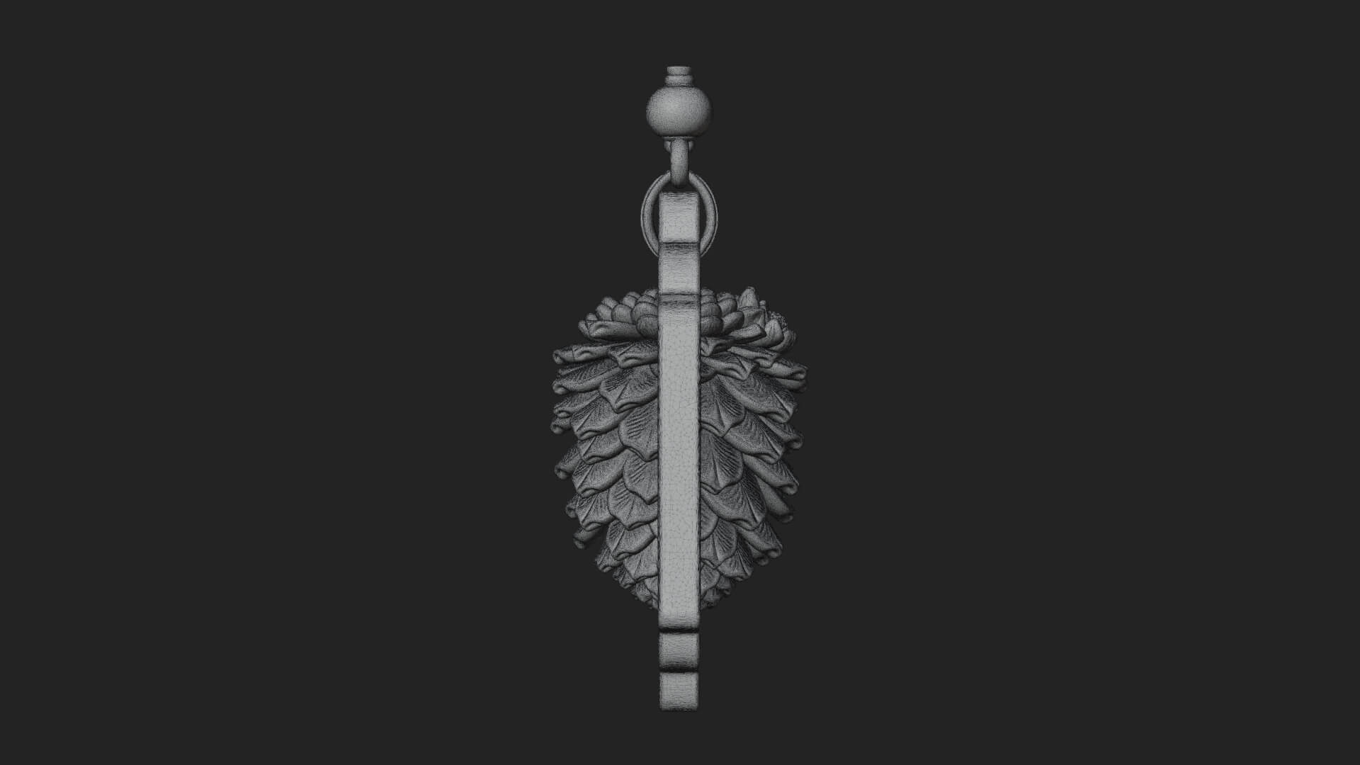 Pine Cone Frame Ornament Design 1 3D Print Model 3D Model