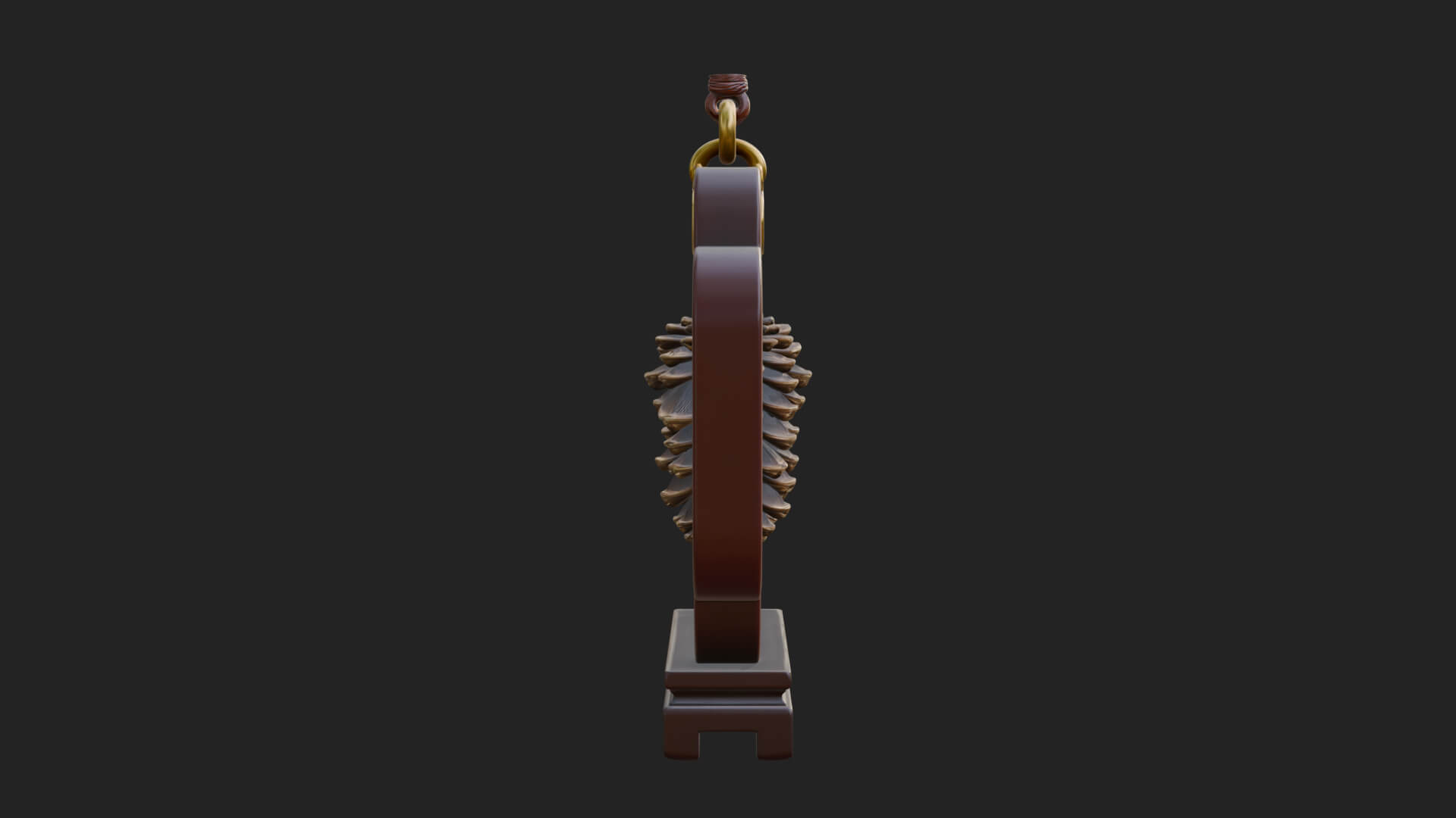 Pine Cone Frame Ornament Design 3 3D Print Model 3D Model