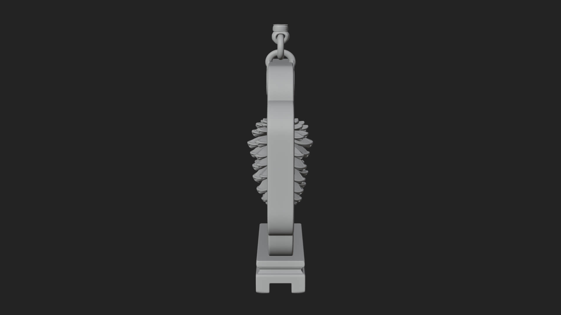 Pine Cone Frame Ornament Design 3 3D Print Model 3D Model