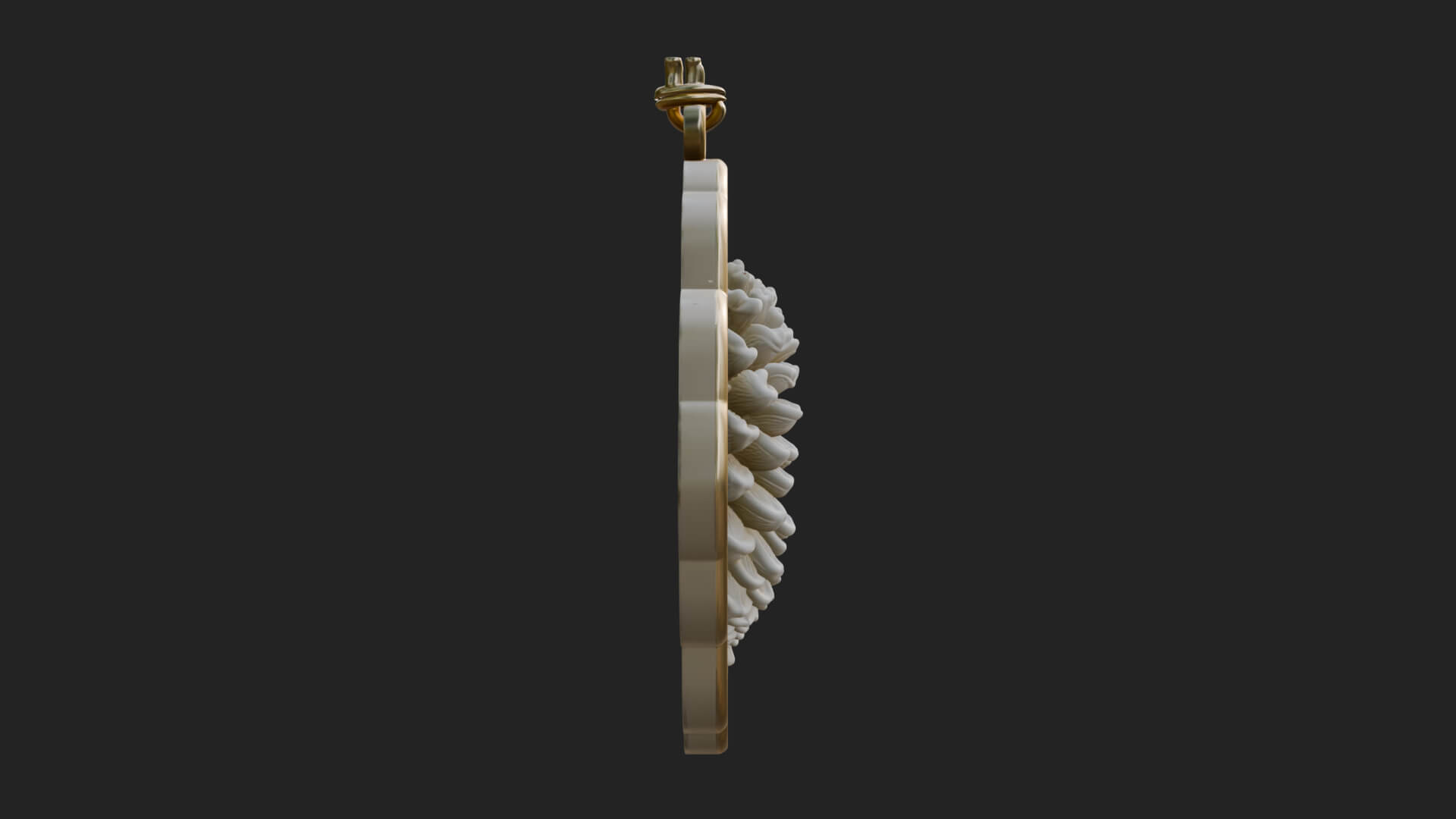 Pine Cone Frame Ornament Design 4 3D Print Model 3D Model