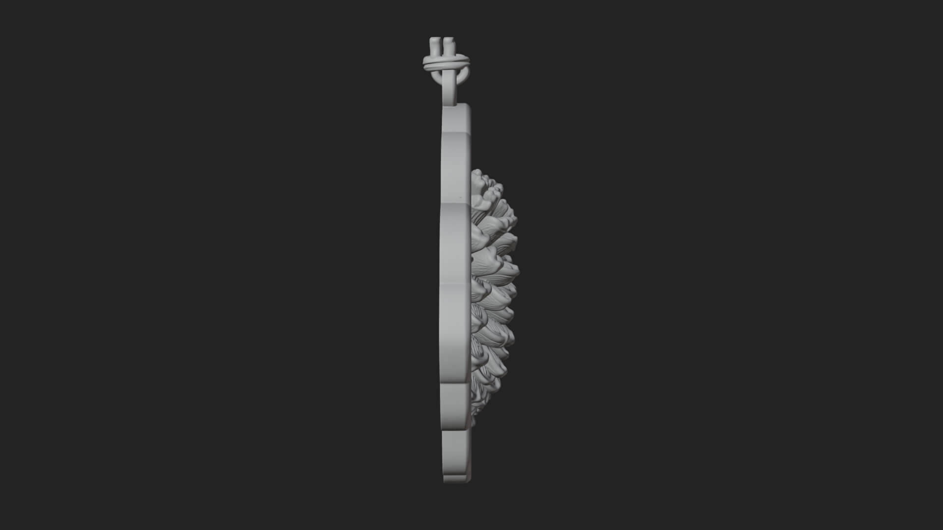 Pine Cone Frame Ornament Design 4 3D Print Model 3D Model