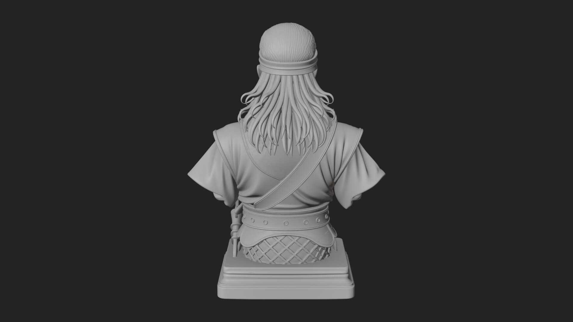 Pirate Captain Bust Statue Design 5 3D Print Model 3D Model