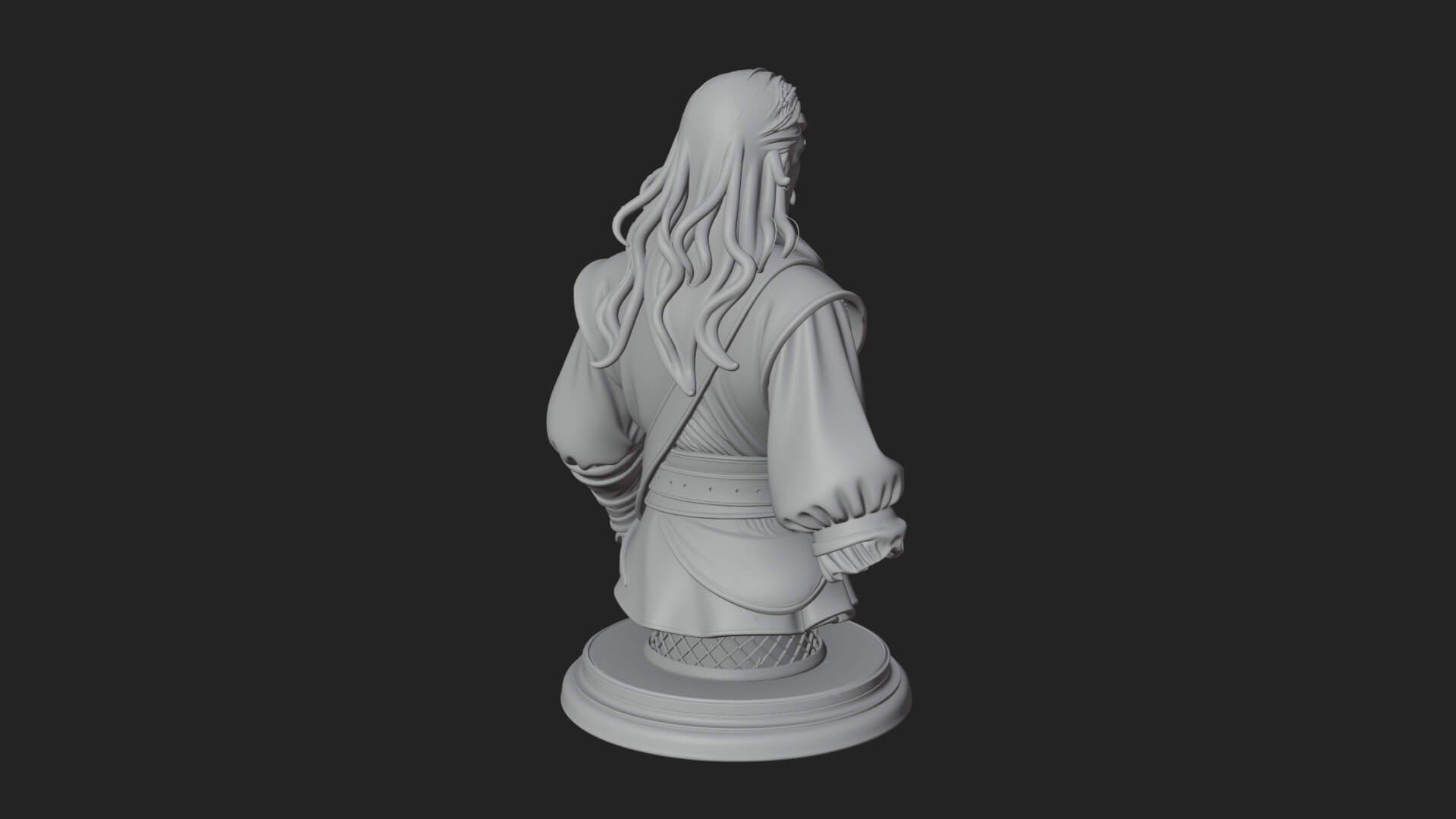 Pirate Captain Bust Statue Design 6 3D Print Model 3D Model