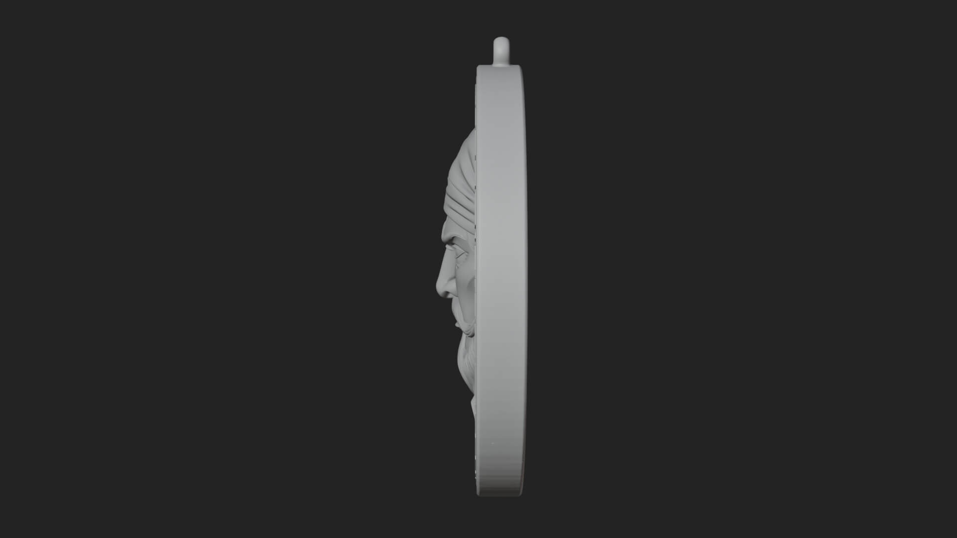 Pirate Captain Oval Plaque Design 2 3D Print Model 3D Model