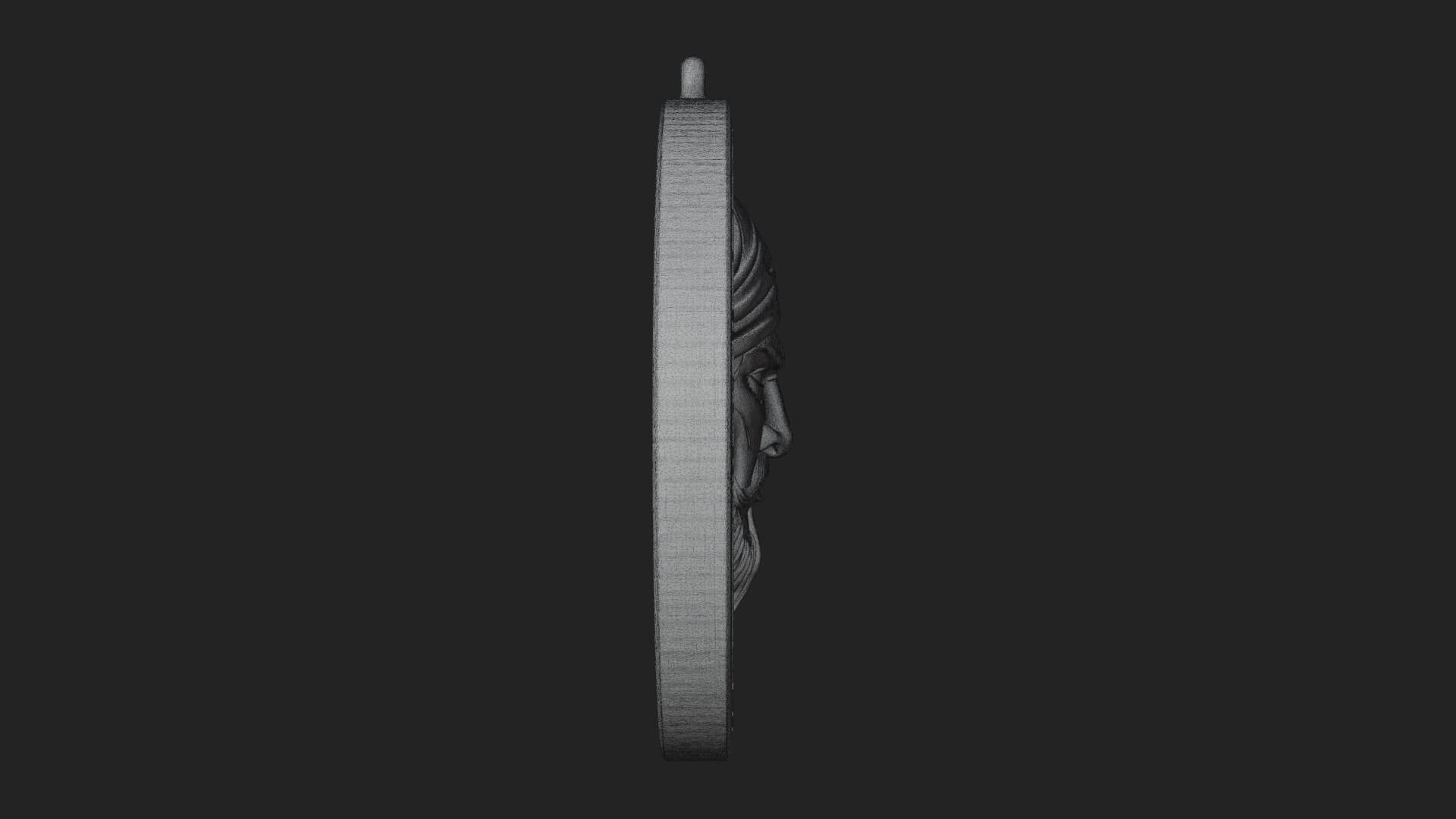 Pirate Captain Oval Plaque Design 2 3D Print Model 3D Model