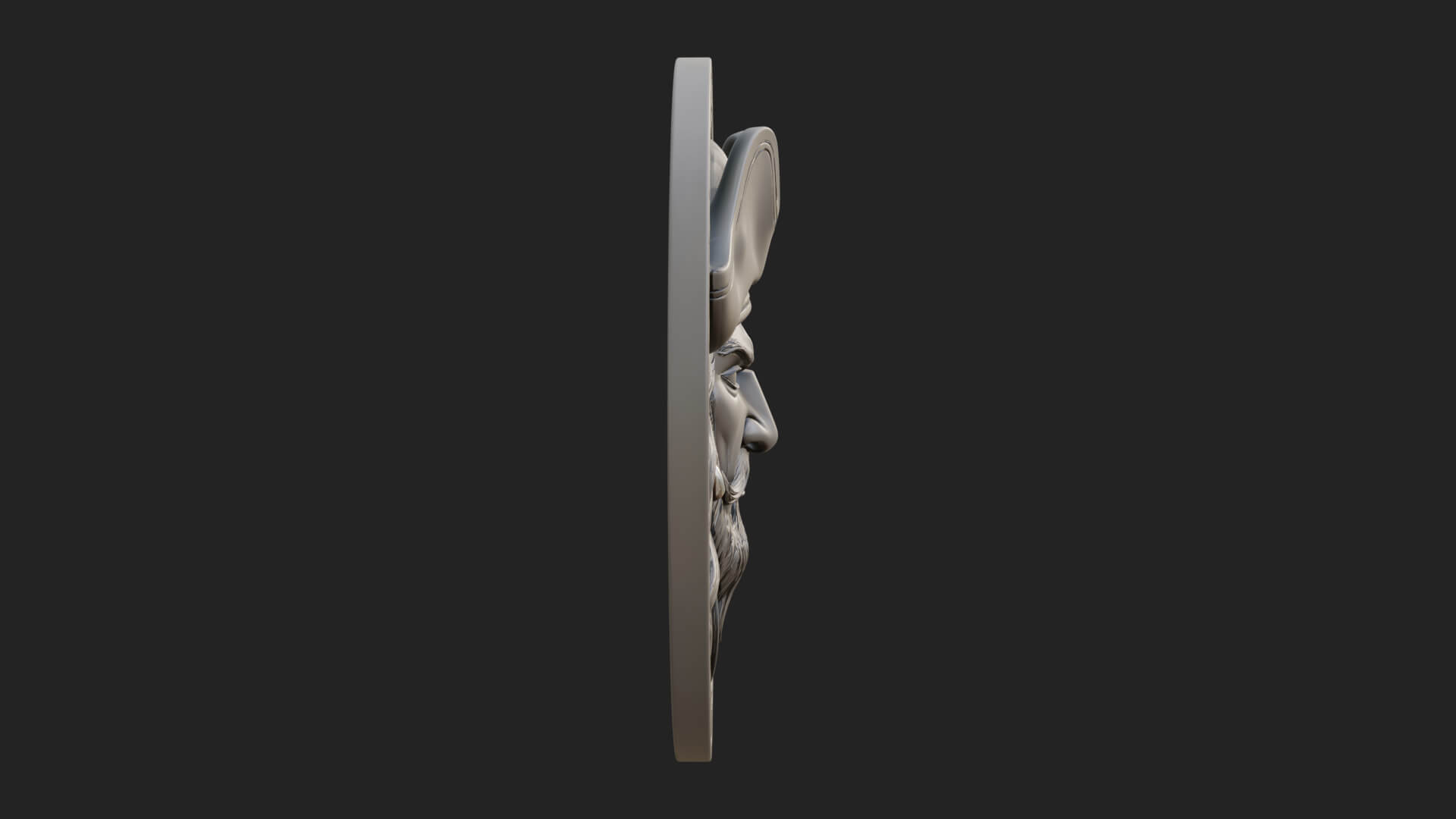 Pirate Captain Oval Plaque Design 3 3D Print Model 3D Model