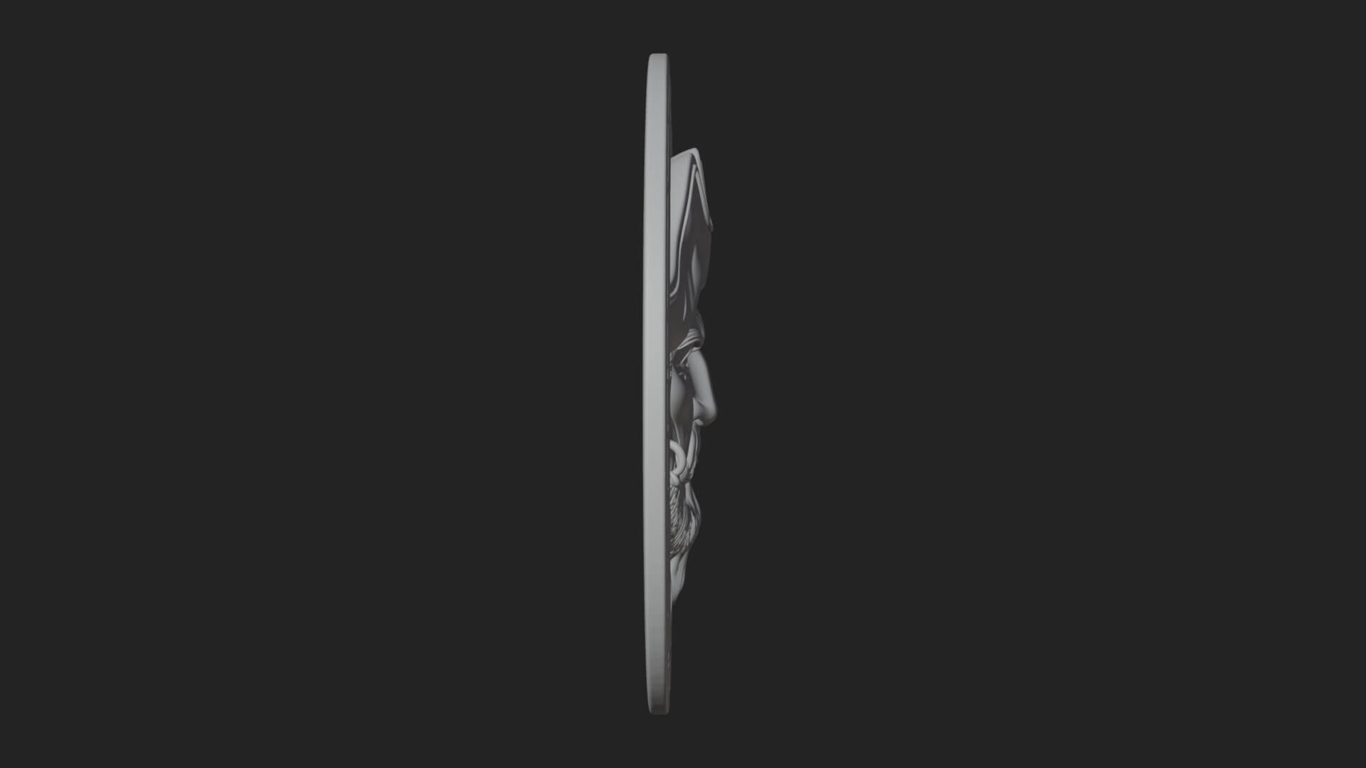 Pirate Captain Oval Plaque Design 4 3D Print Model 3D Model