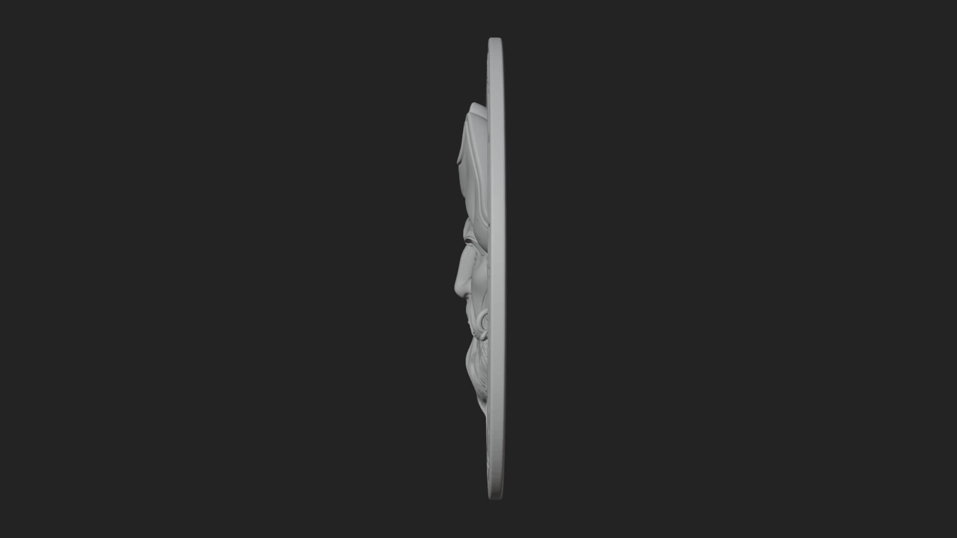 Pirate Captain Oval Plaque Design 4 3D Print Model 3D Model