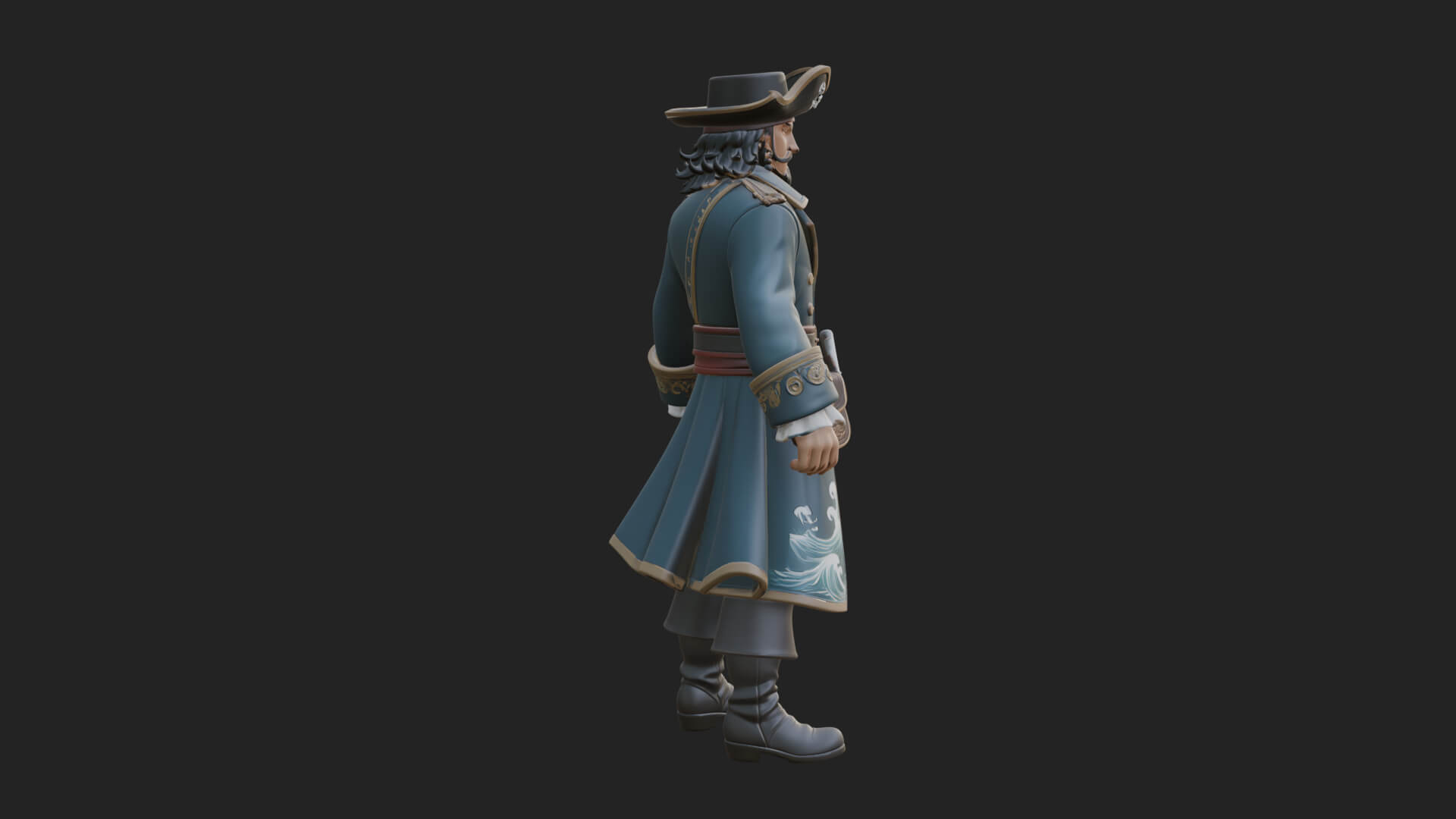 Pirate Captain Statue Design 10 3D Print Model 3D Model