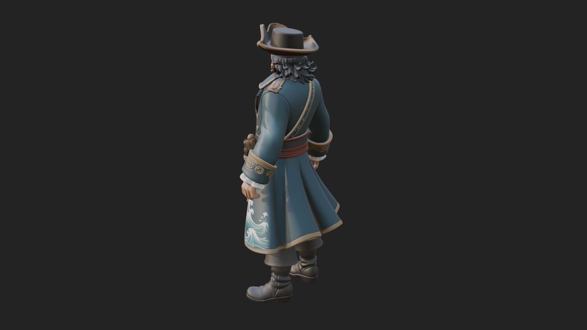 Pirate Captain Statue Design 10 3D Print Model 3D Model