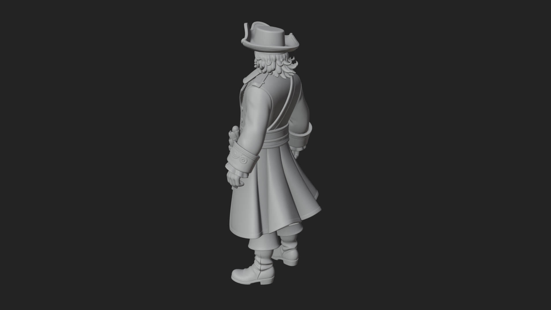 Pirate Captain Statue Design 10 3D Print Model 3D Model