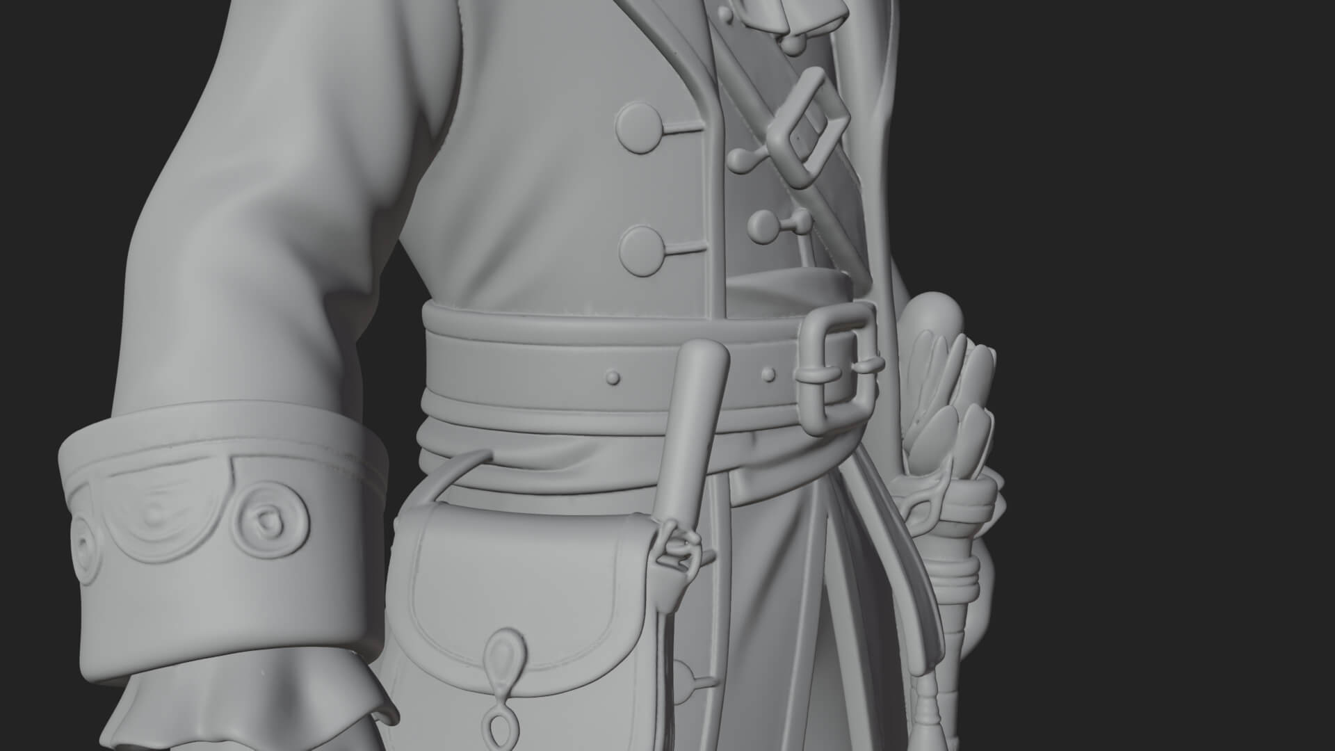Pirate Captain Statue Design 10 3D Print Model 3D Model