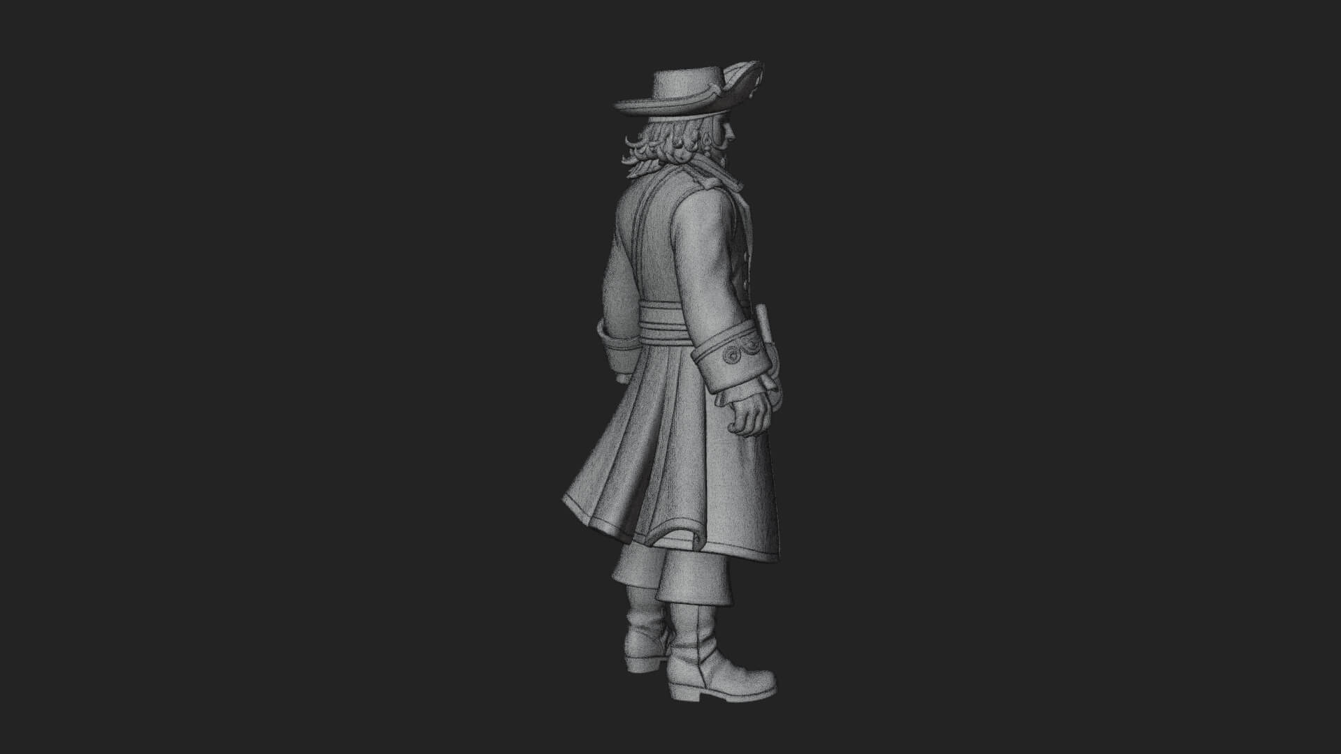 Pirate Captain Statue Design 10 3D Print Model 3D Model