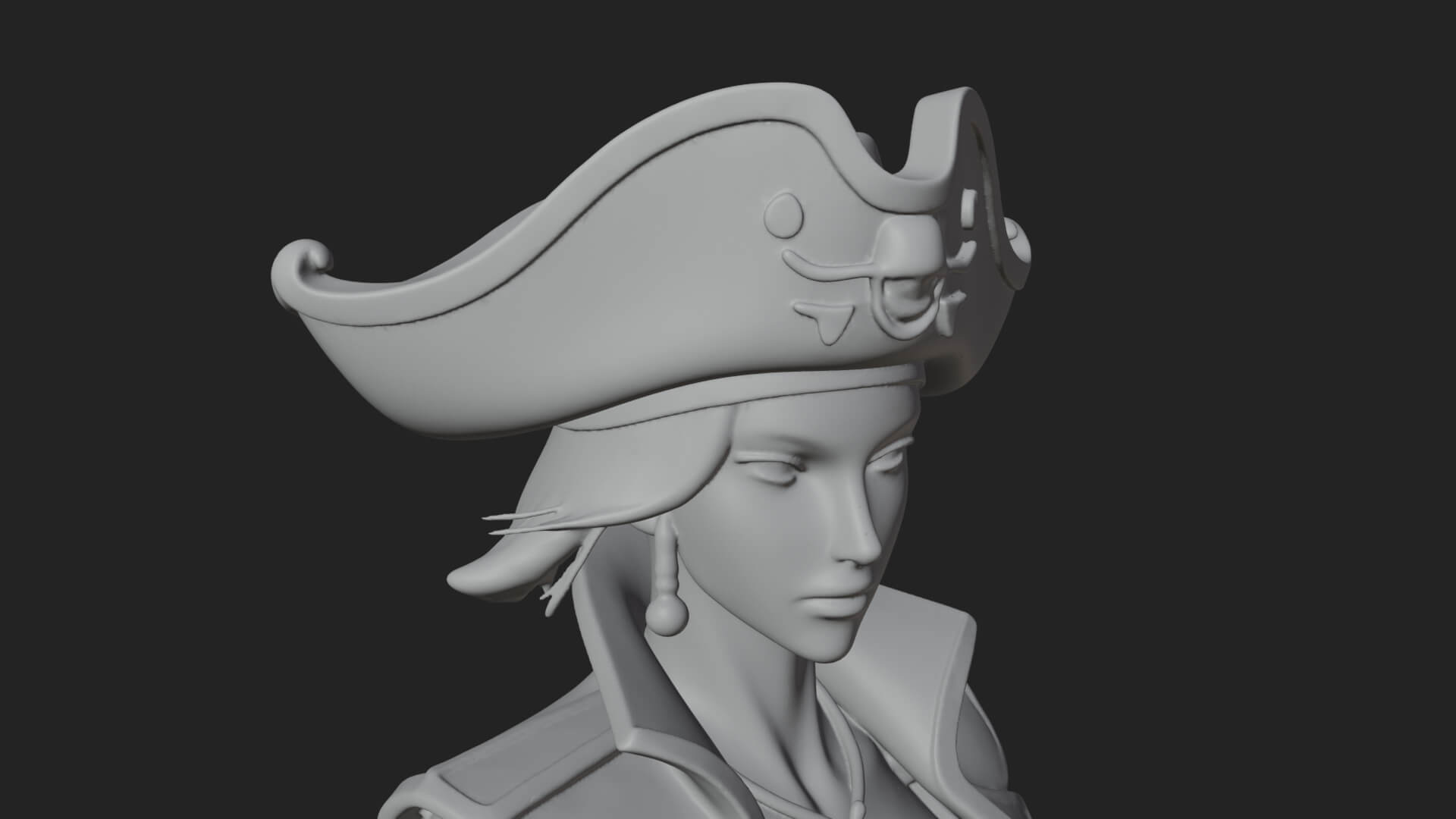 Pirate Captain Statue Design 11 3D Print Model 3D Model