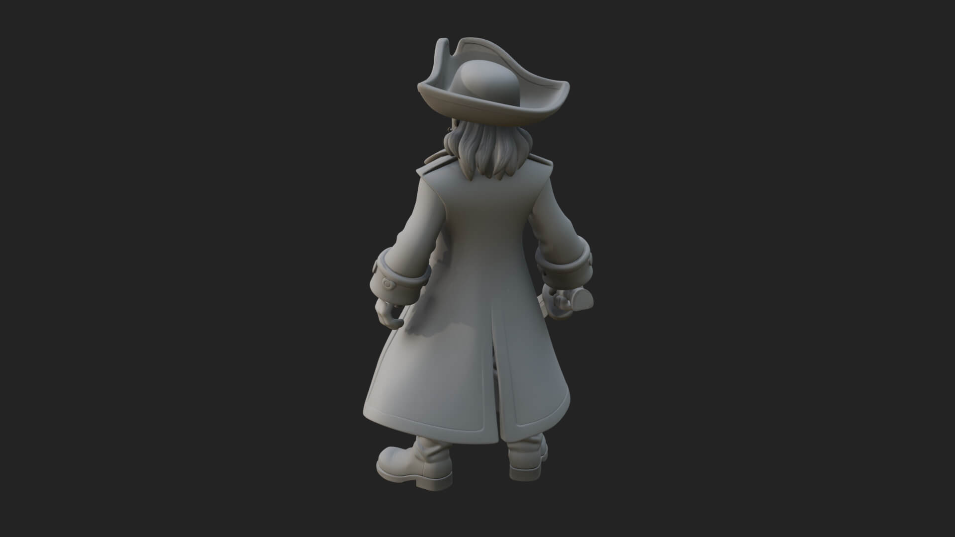 Pirate Captain Statue Design 12 3D Print Model 3D Model