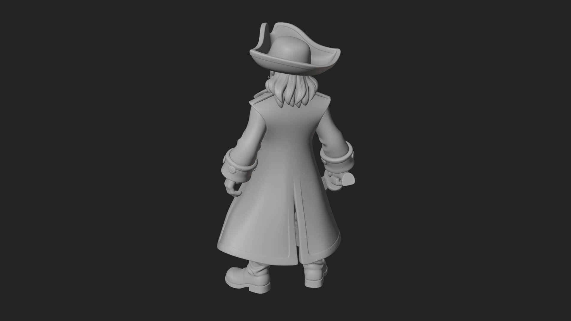 Pirate Captain Statue Design 12 3D Print Model 3D Model