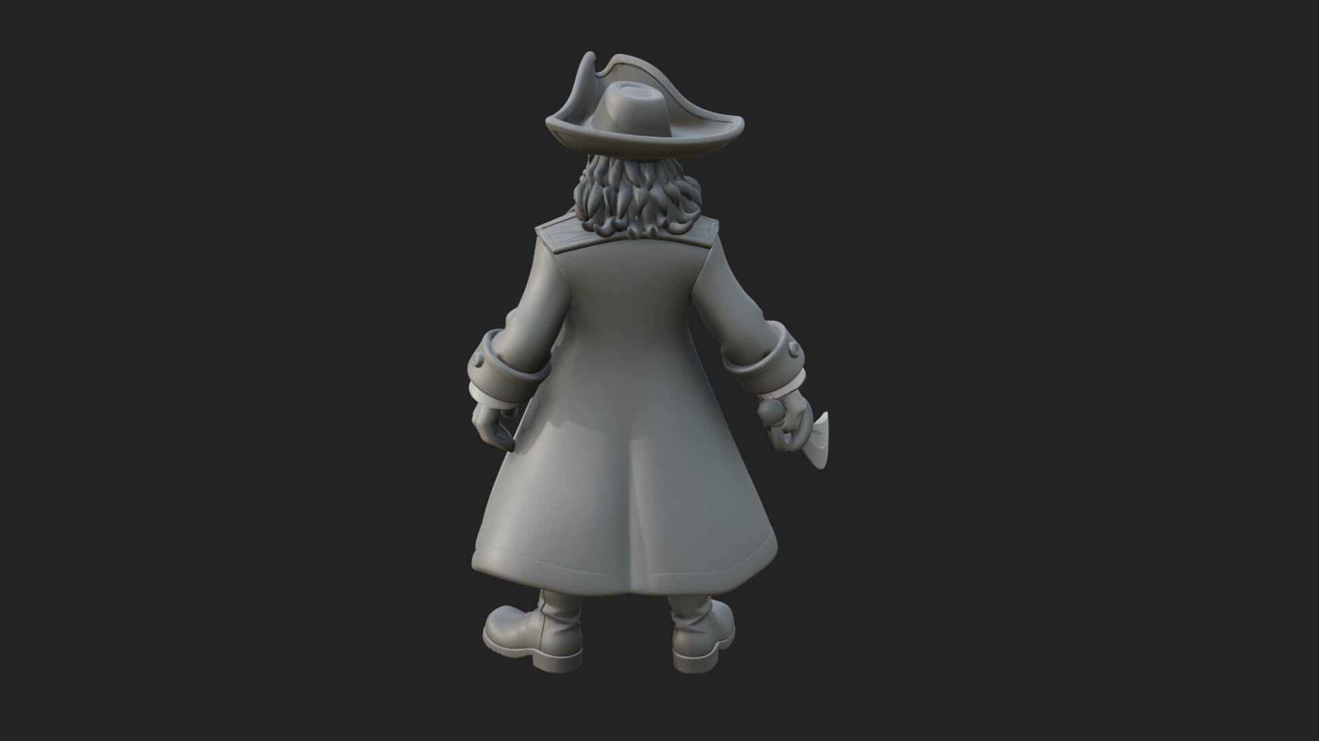 Pirate Captain Statue Design 13 3D Print Model 3D Model
