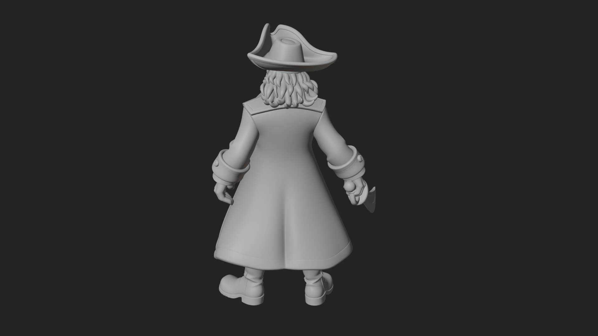 Pirate Captain Statue Design 13 3D Print Model 3D Model