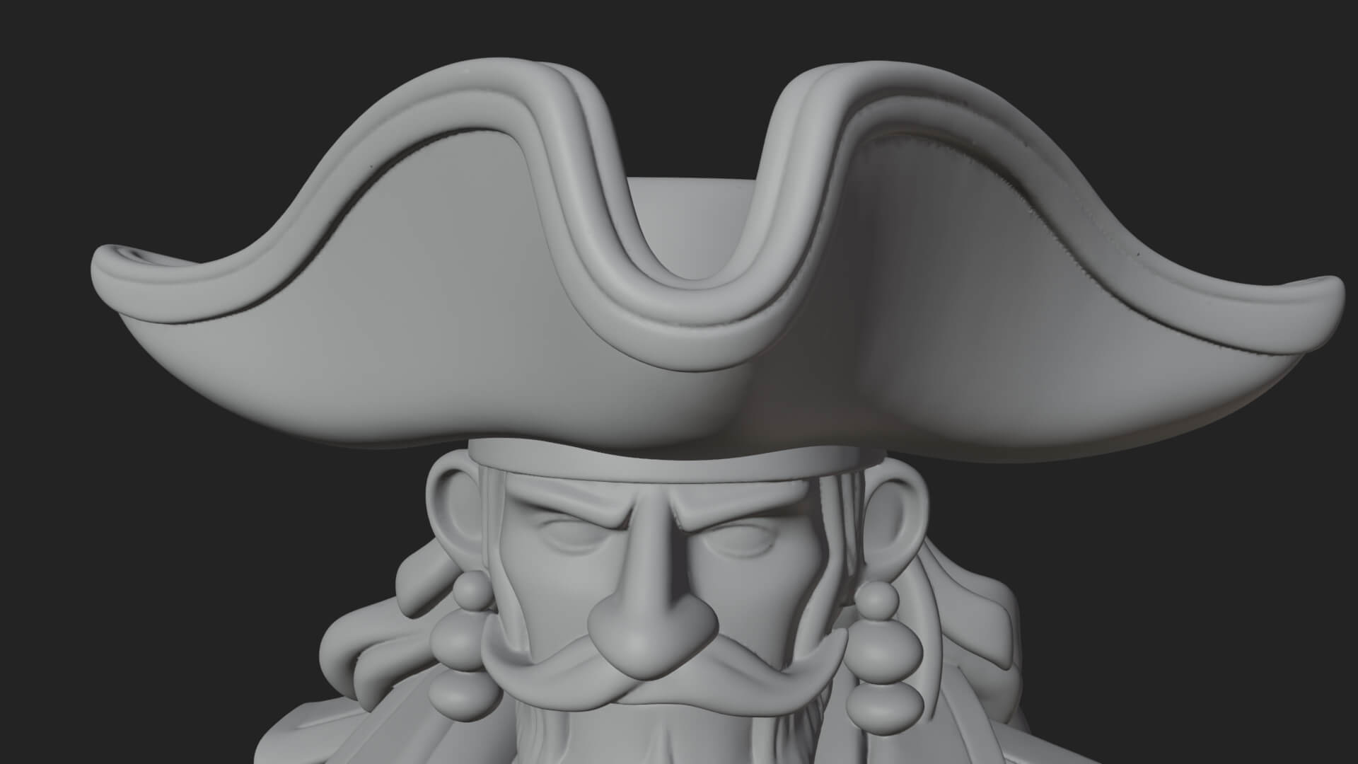 Pirate Captain Statue Design 14 3d Print Model 3D Model