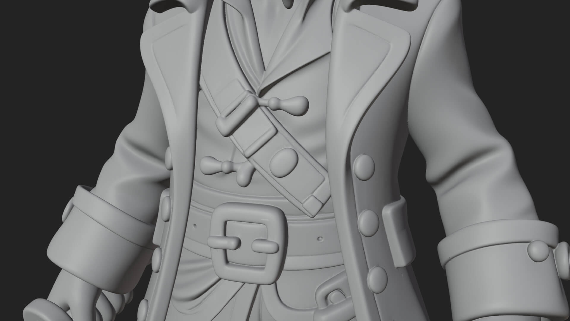 Pirate Captain Statue Design 14 3d Print Model 3D Model