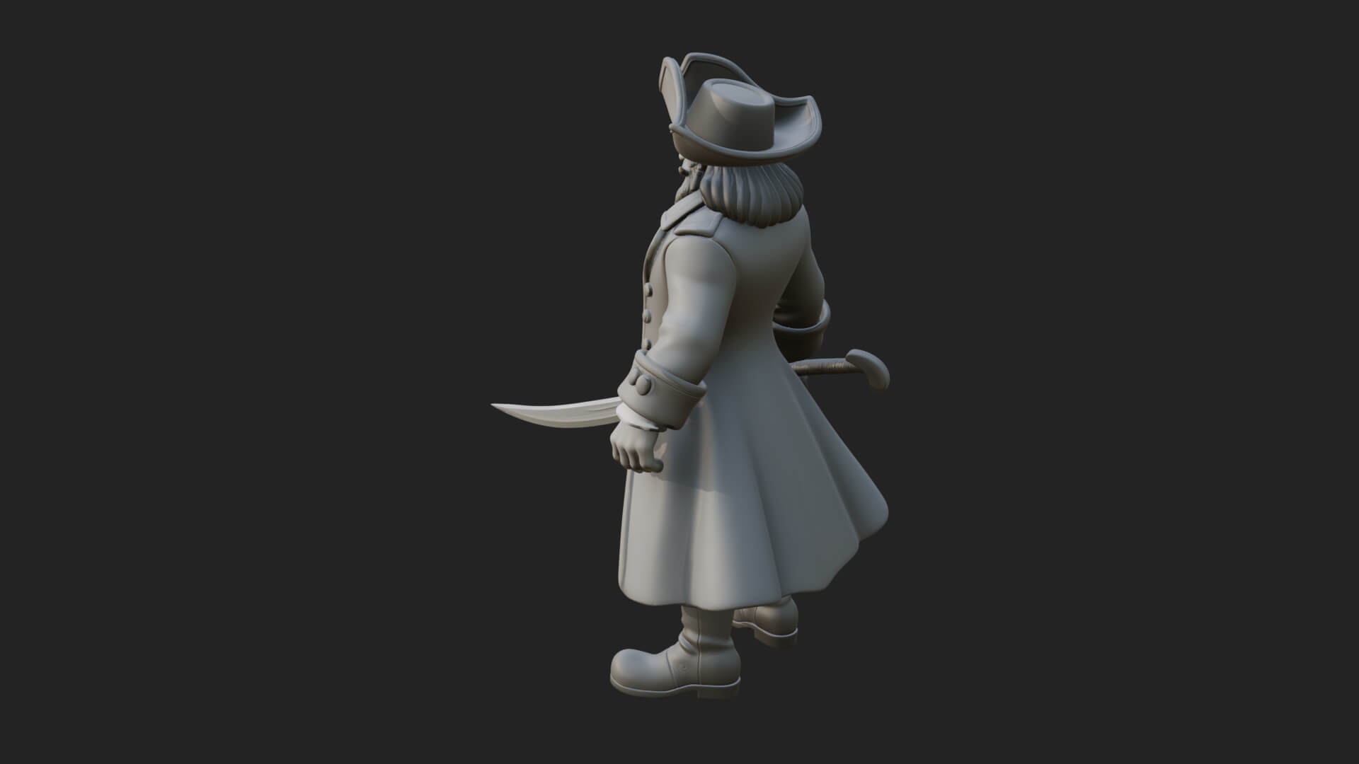 Pirate Captain Statue Design 15 3D Print Model 3D Model
