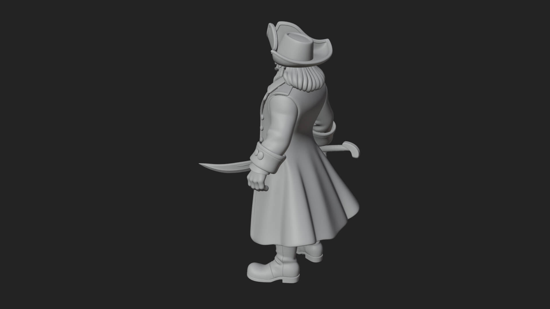 Pirate Captain Statue Design 15 3D Print Model 3D Model