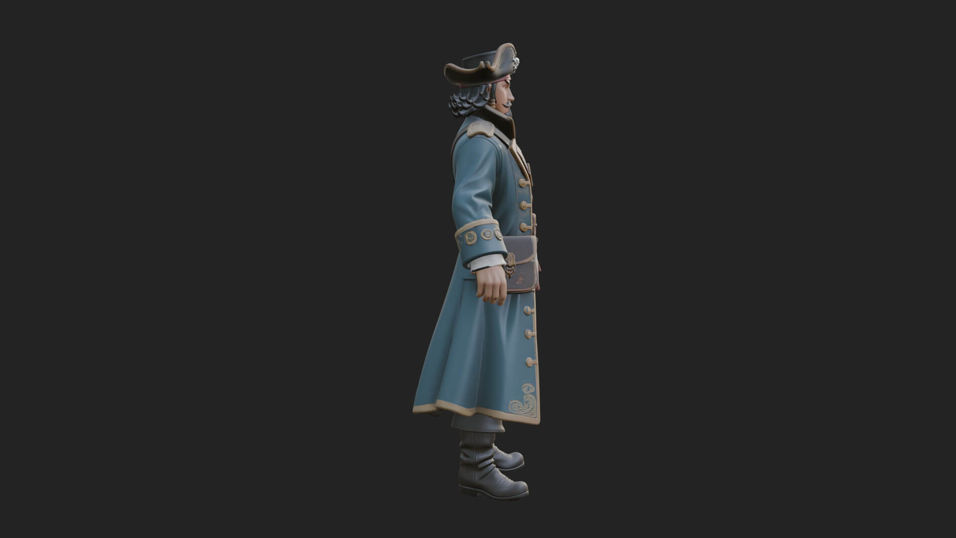 Pirate Captain Statue Design 16 3D Print Model 3D Model