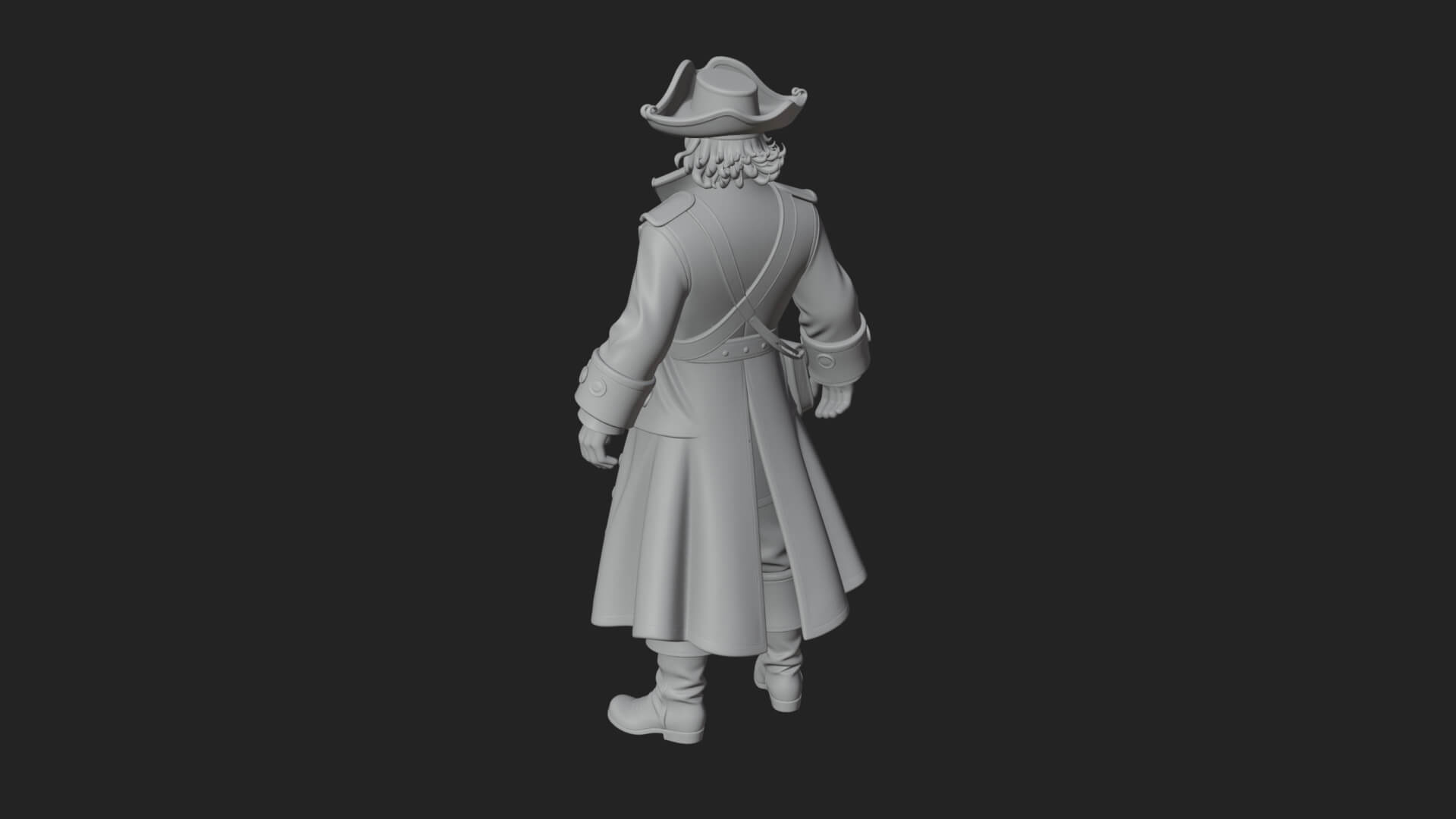 Pirate Captain Statue Design 16 3D Print Model 3D Model