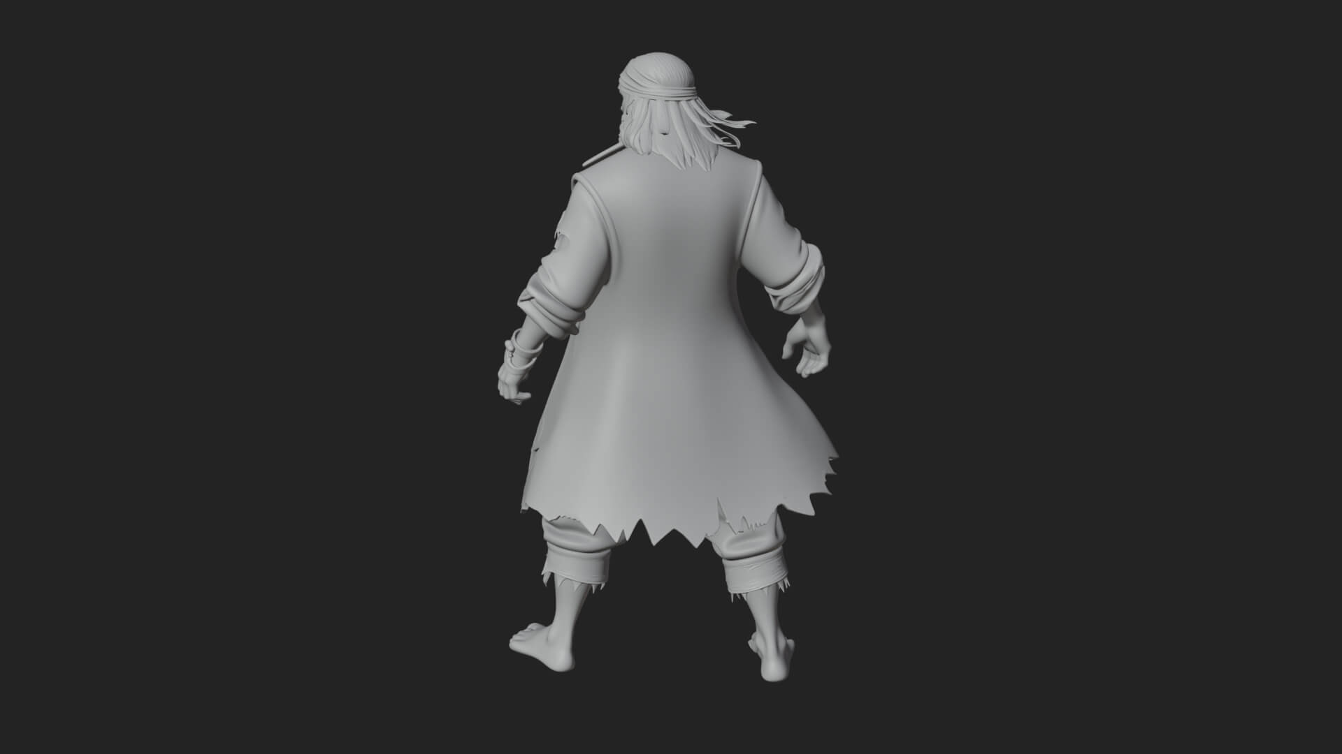 Pirate Captain Statue Design 17 3D Print Model 3D Model