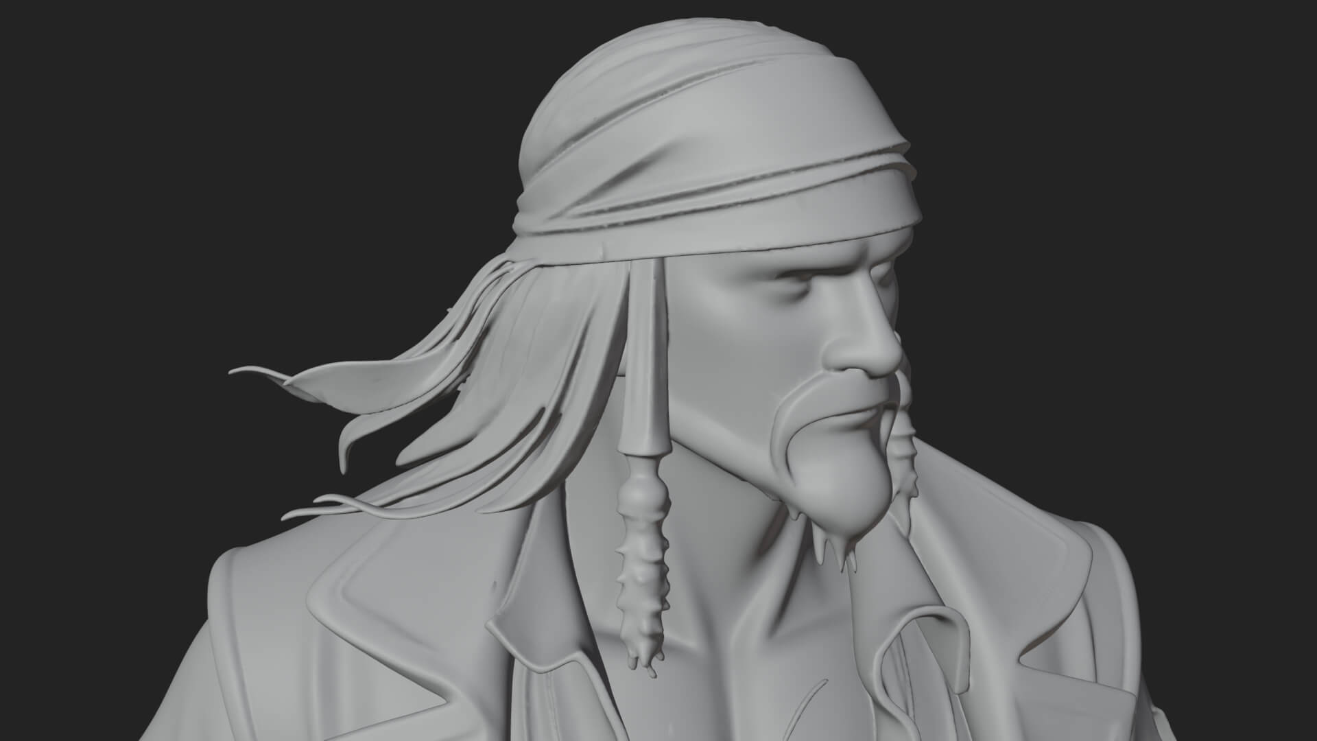 Pirate Captain Statue Design 17 3D Print Model 3D Model