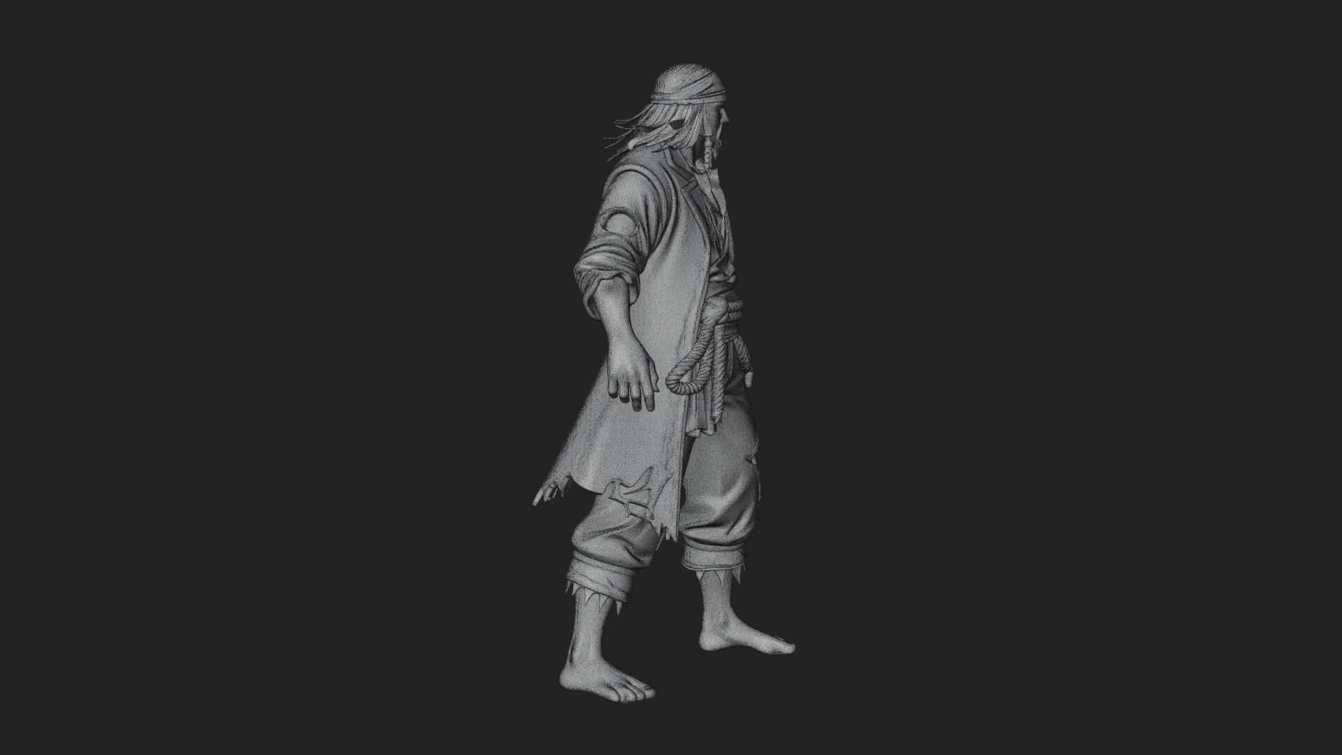 Pirate Captain Statue Design 17 3D Print Model 3D Model