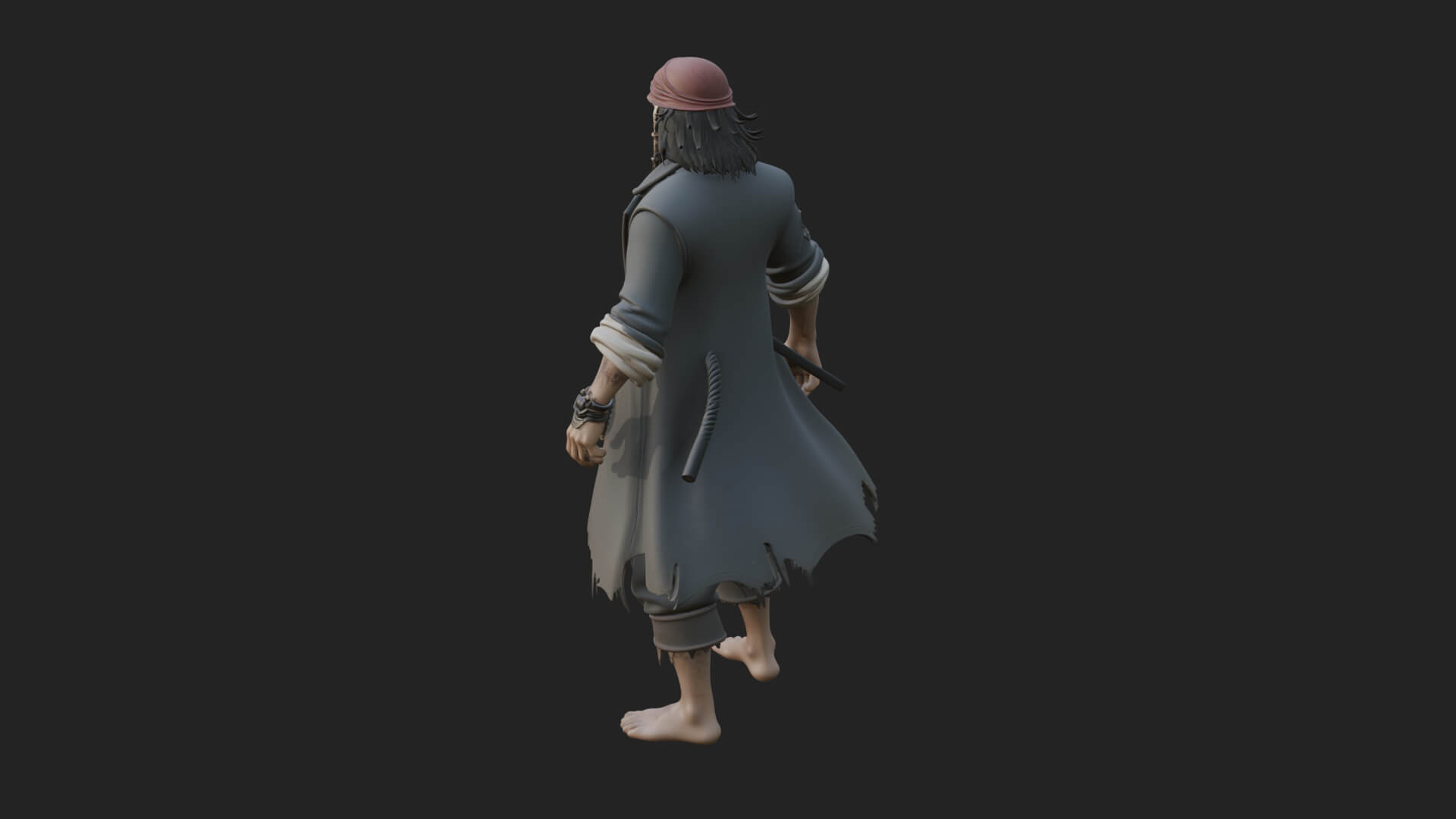 Pirate Captain Statue Design 18 3D Print Model 3D Model