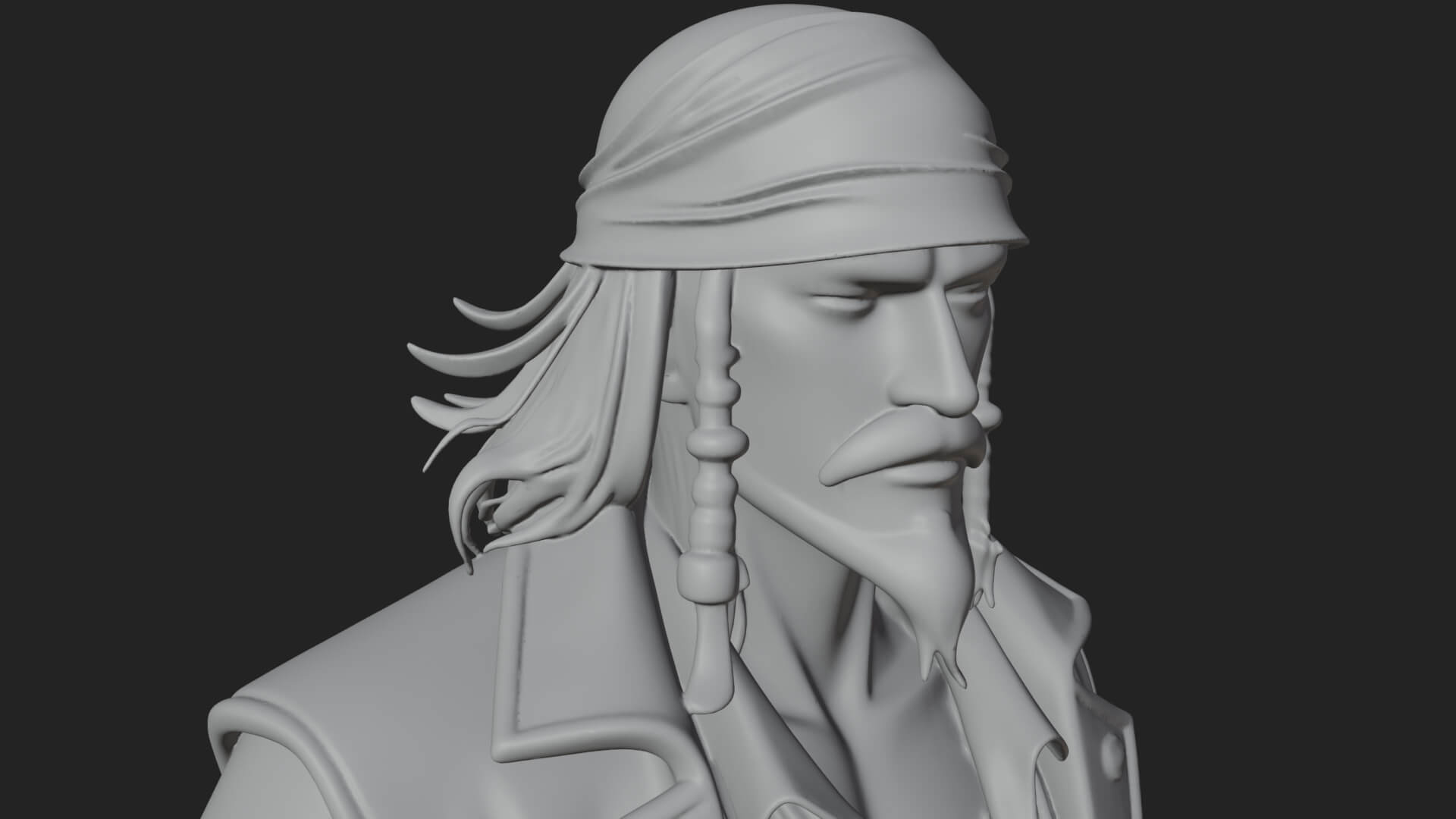 Pirate Captain Statue Design 18 3D Print Model 3D Model