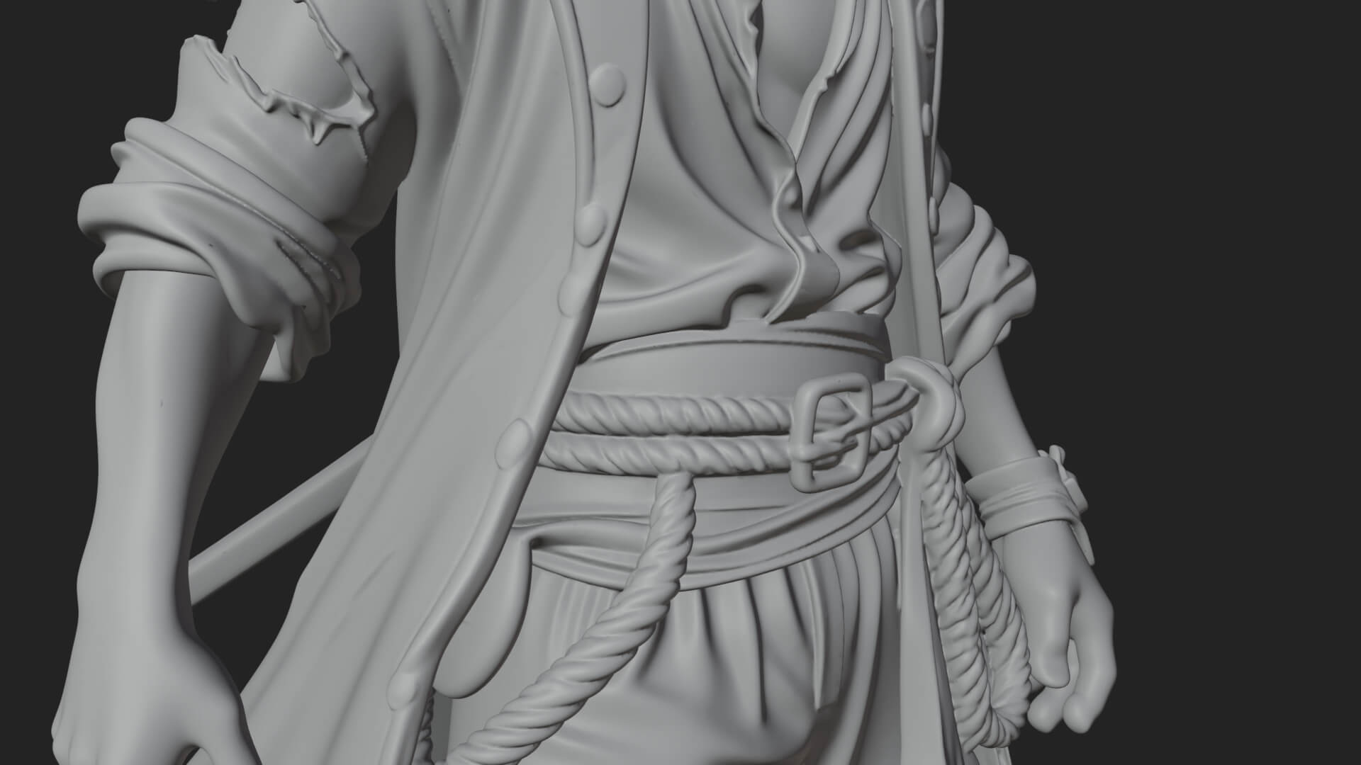 Pirate Captain Statue Design 18 3D Print Model 3D Model