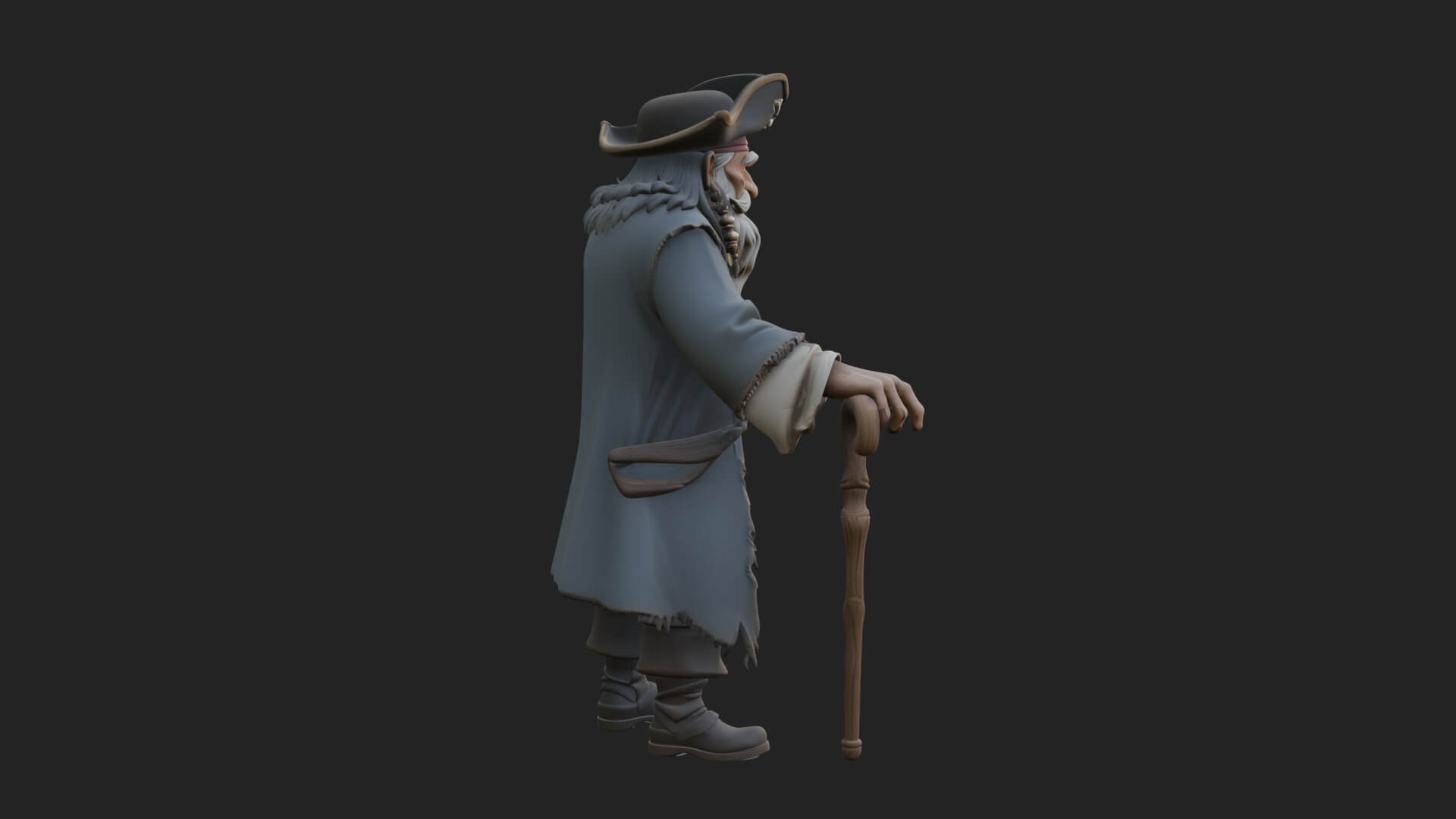 Pirate Captain Statue Design 19 3D Print Model 3D Model