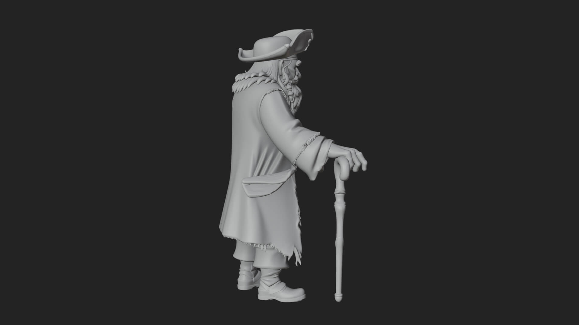 Pirate Captain Statue Design 19 3D Print Model 3D Model