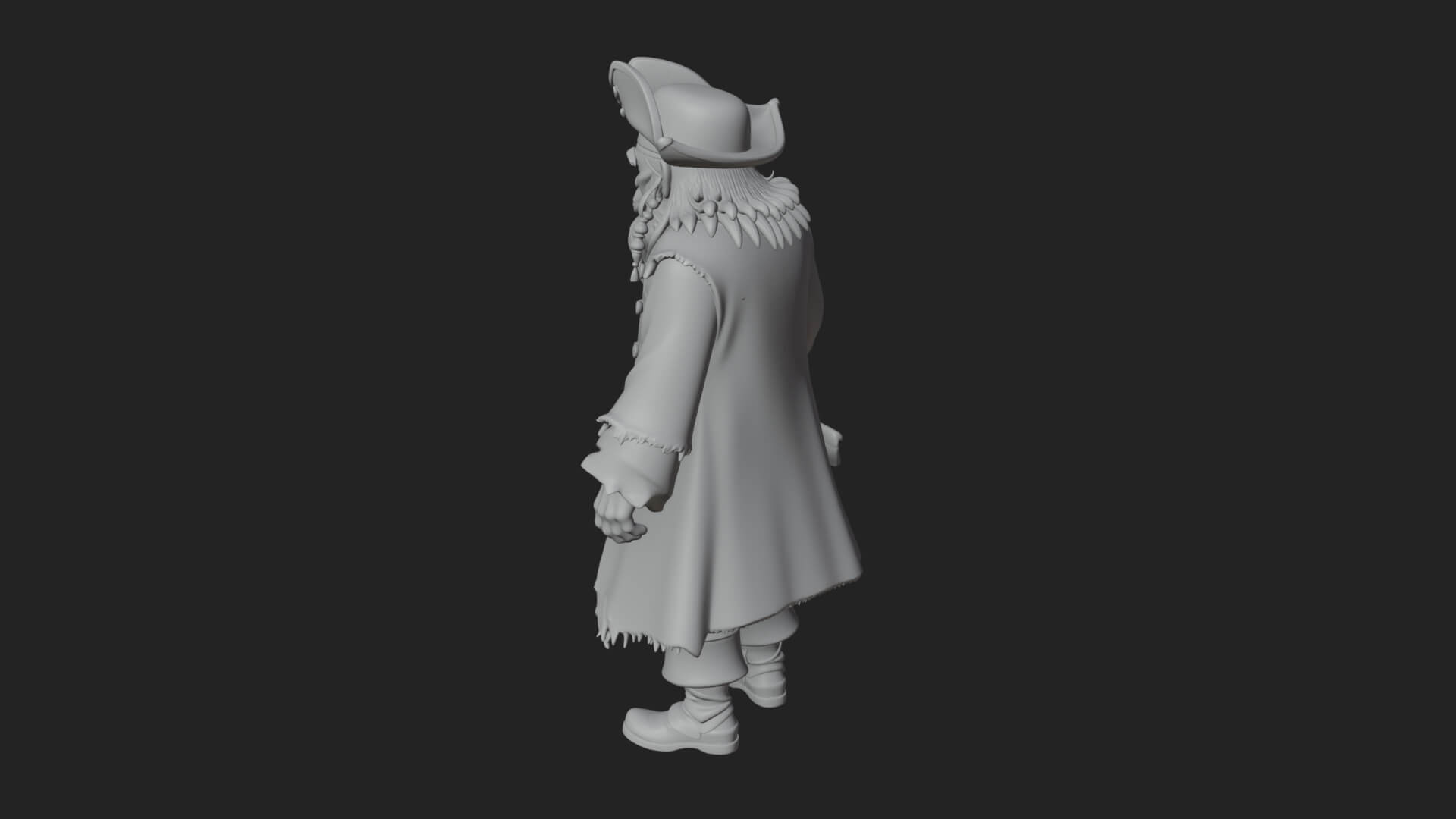Pirate Captain Statue Design 19 3D Print Model 3D Model