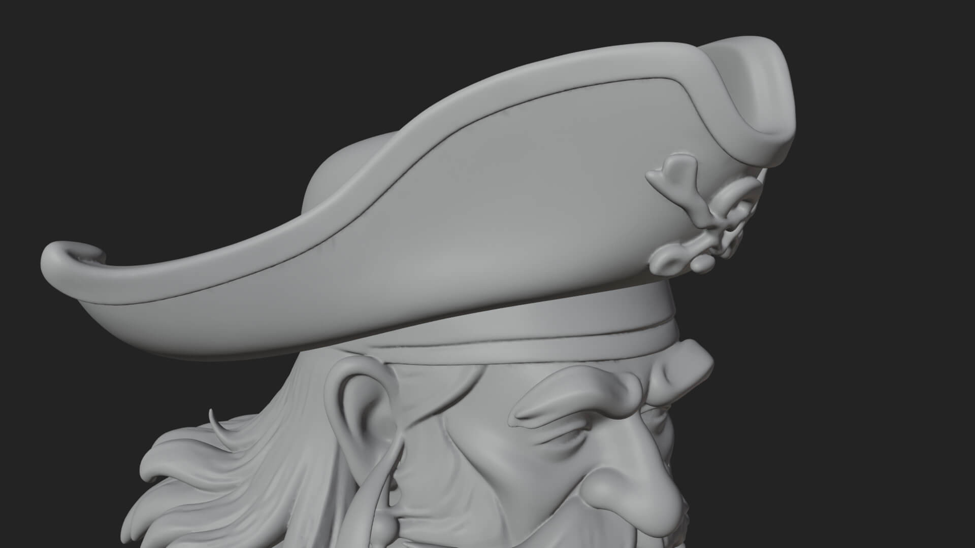Pirate Captain Statue Design 19 3D Print Model 3D Model