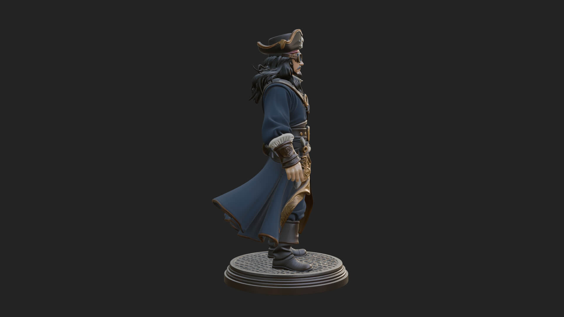 Pirate Captain Statue Design 20 3D Print Model 3D Model