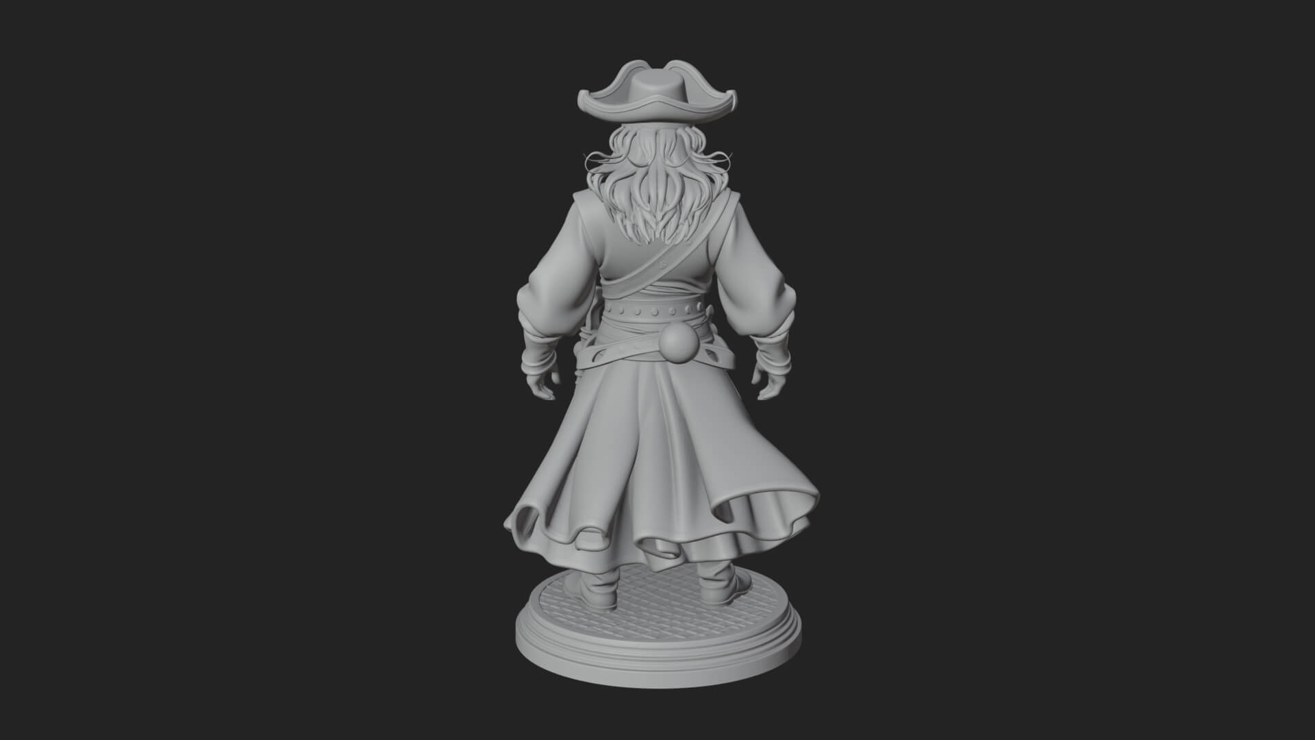 Pirate Captain Statue Design 20 3D Print Model 3D Model