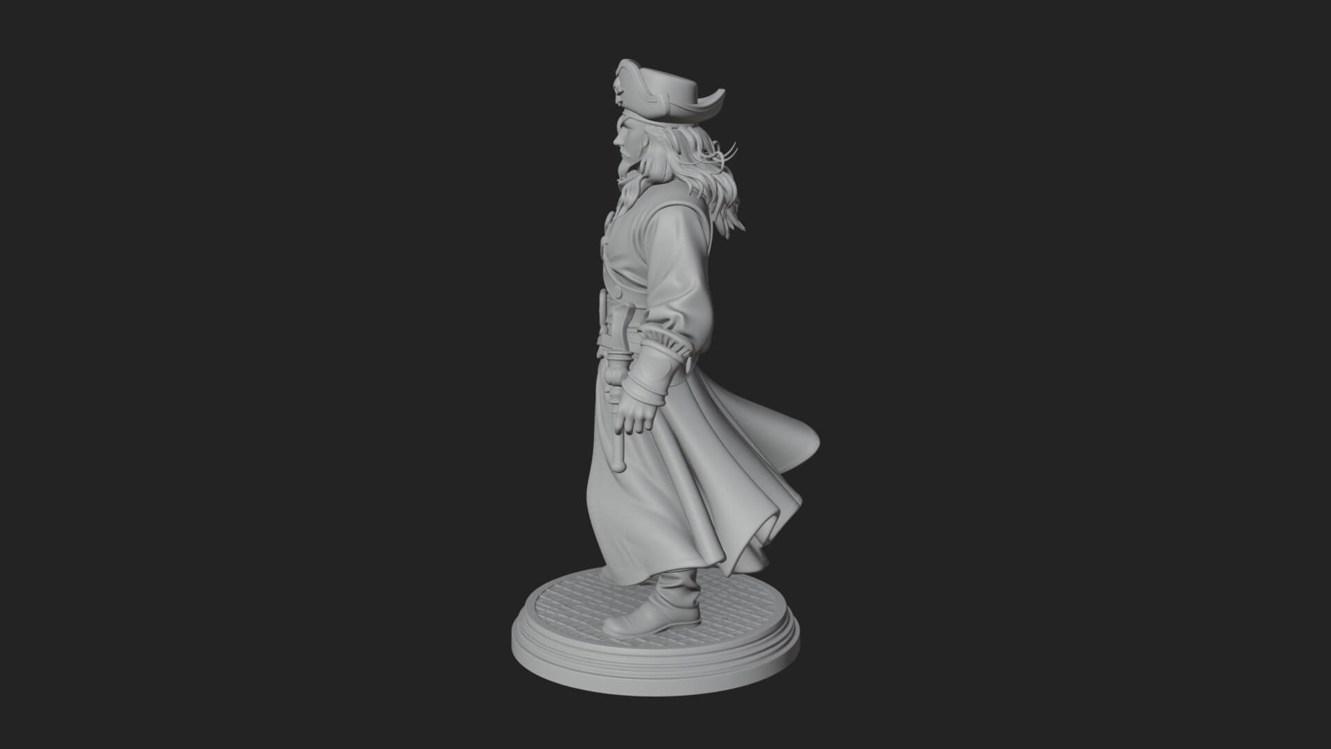 Pirate Captain Statue Design 20 3D Print Model 3D Model