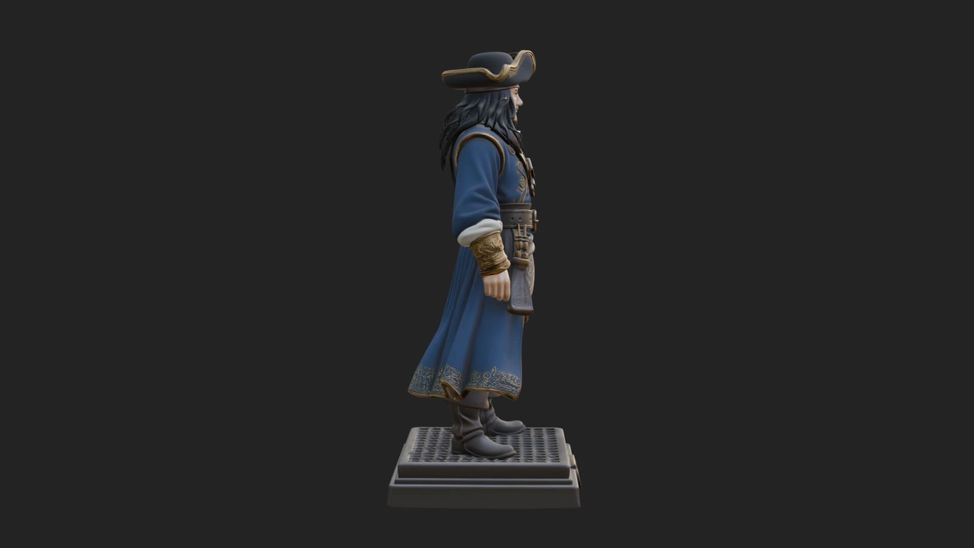 Pirate Captain Statue Design 21 3D Print Model 3D Model