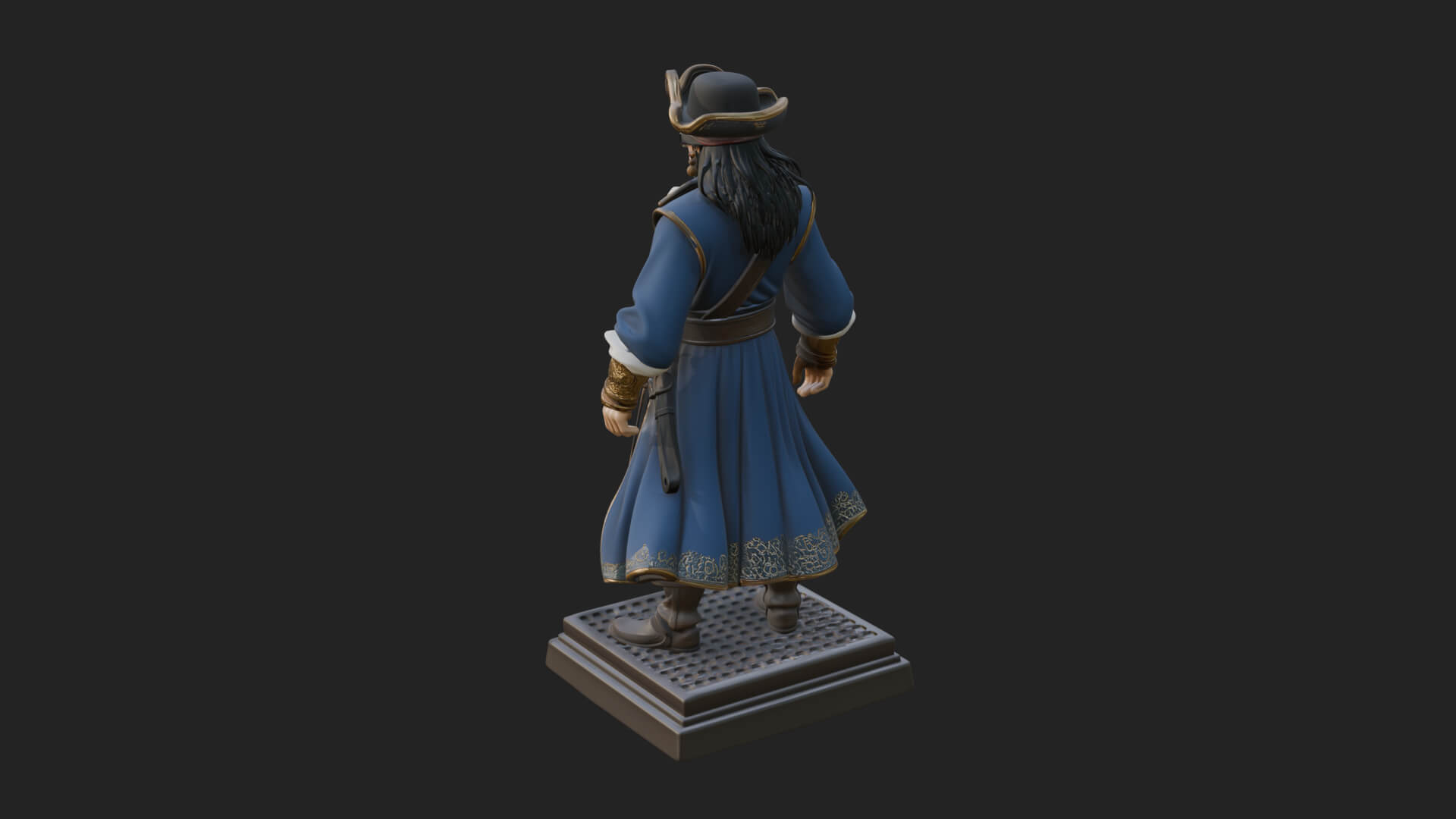 Pirate Captain Statue Design 21 3D Print Model 3D Model