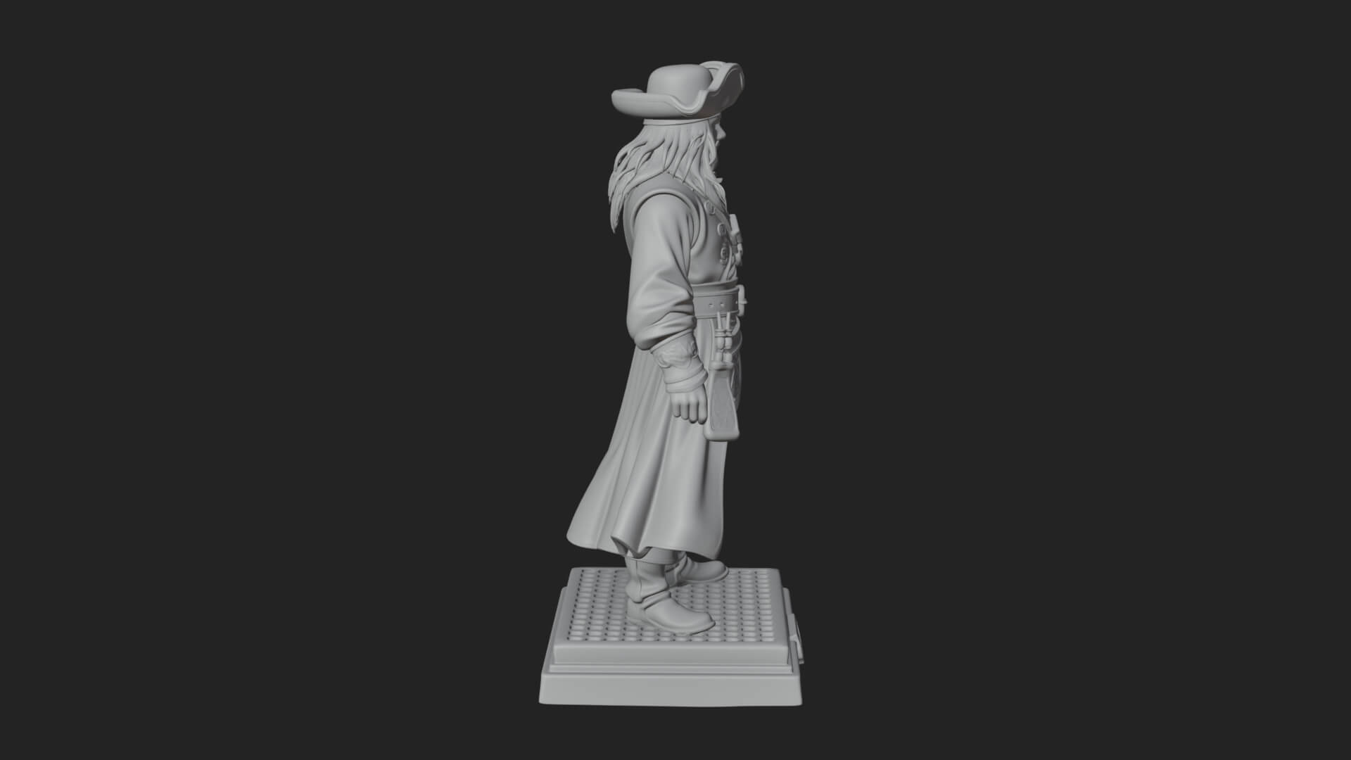 Pirate Captain Statue Design 21 3D Print Model 3D Model
