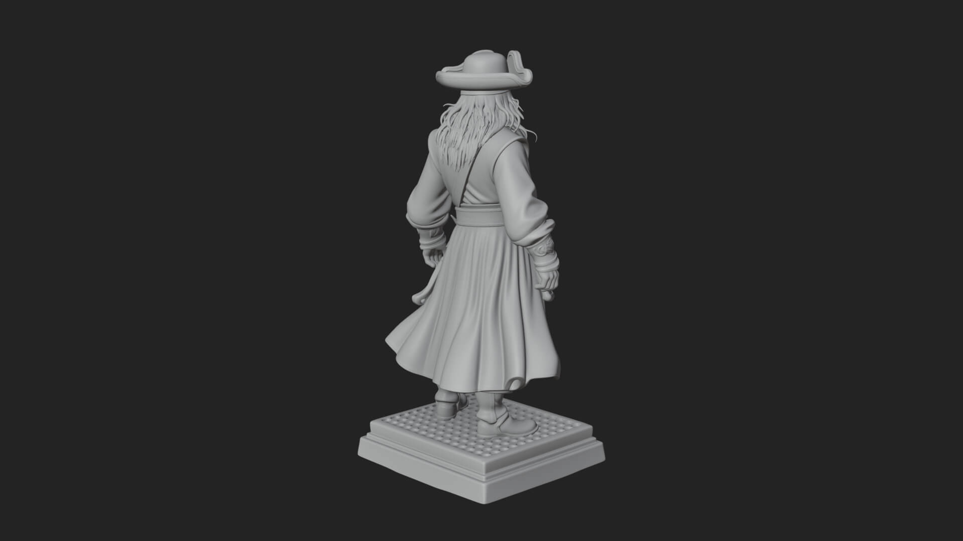 Pirate Captain Statue Design 21 3D Print Model 3D Model