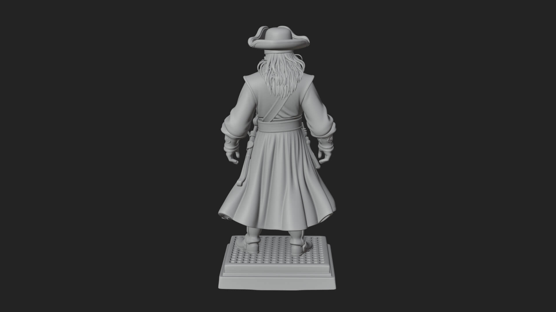 Pirate Captain Statue Design 21 3D Print Model 3D Model