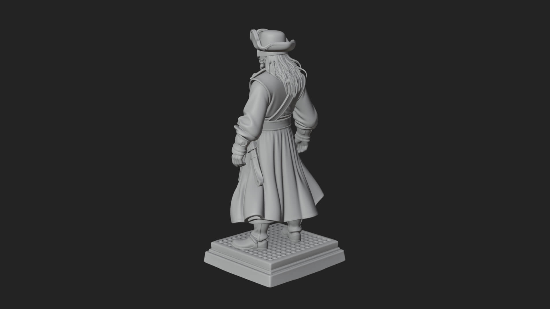 Pirate Captain Statue Design 21 3D Print Model 3D Model